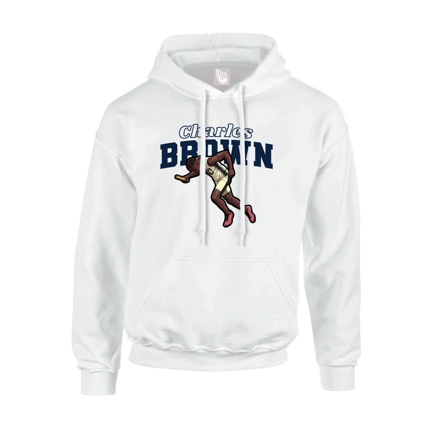 Hoodie — Name Arch in White
