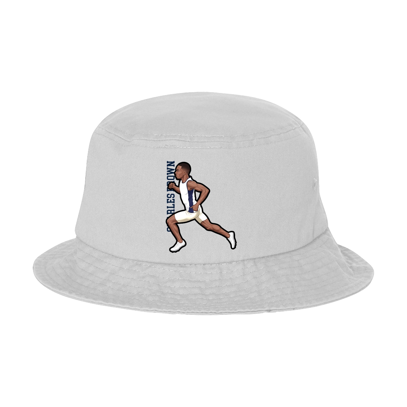 Bucket Cap — Name Vertical in White