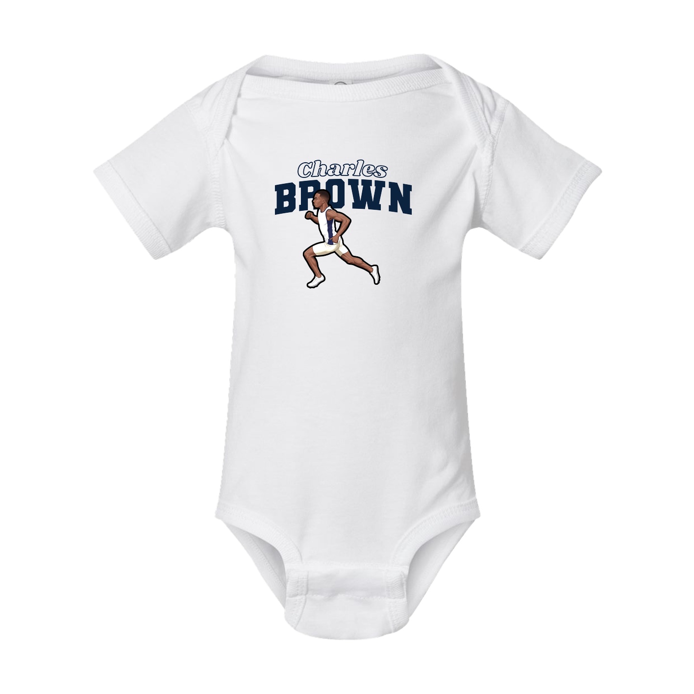 Baby Onesie — Name Arch in White