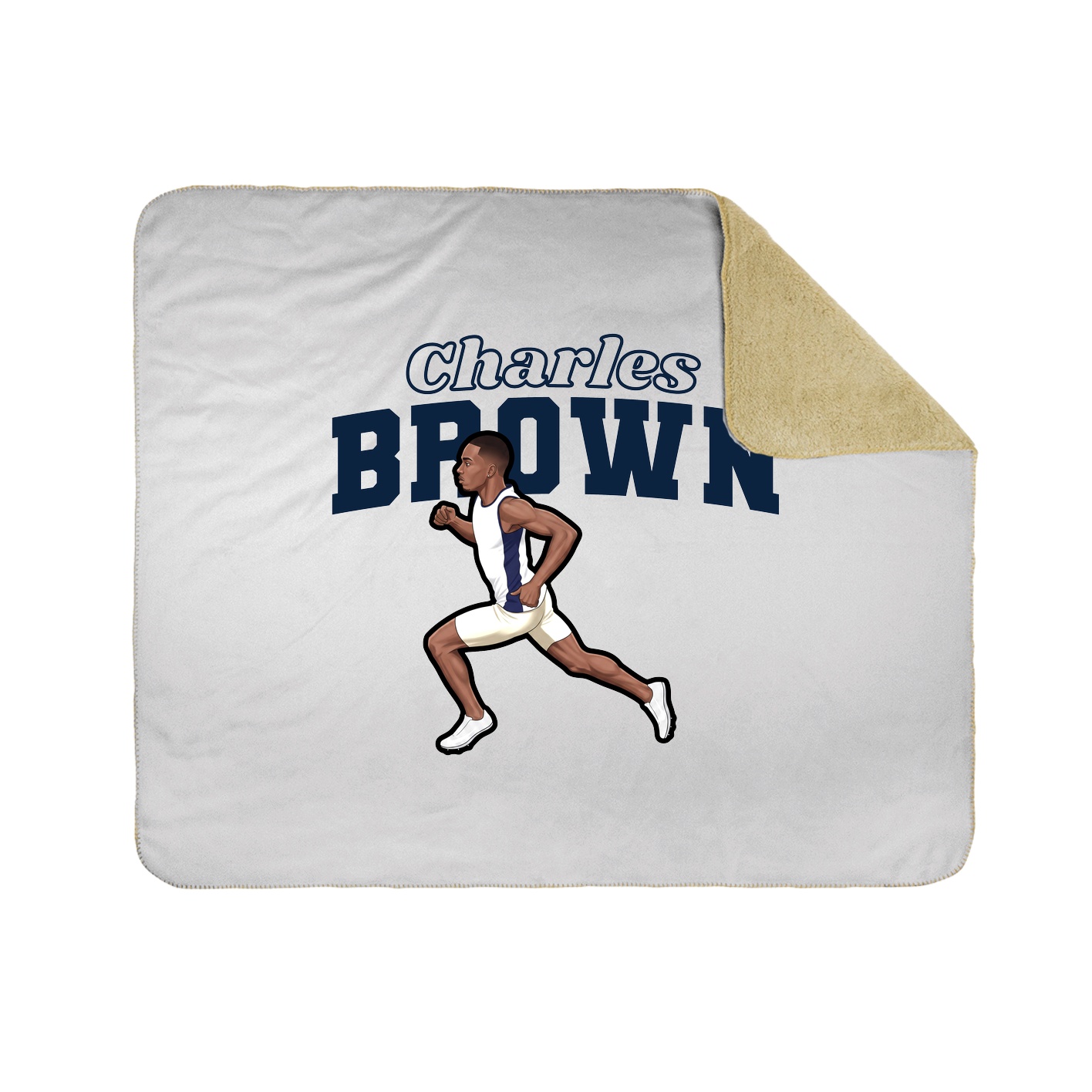 Throw Blanket — Name Arch in White