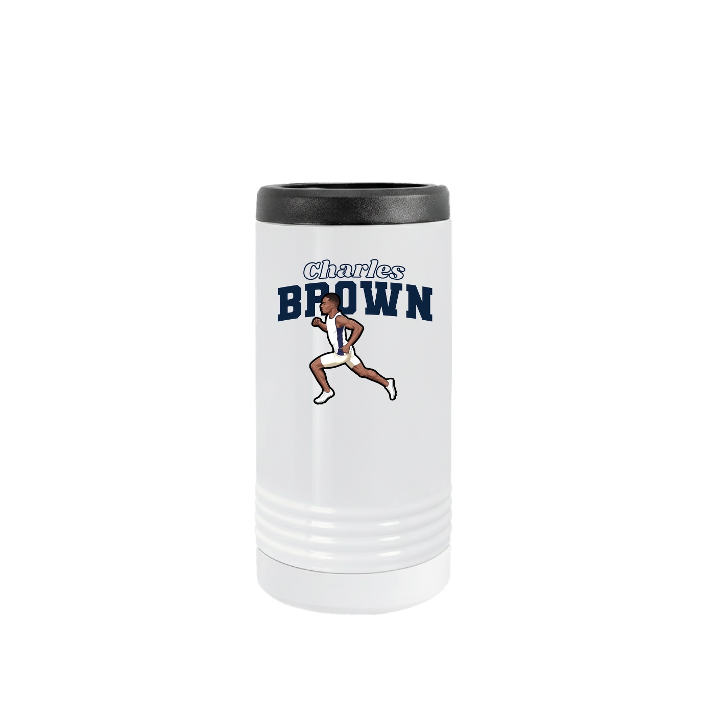 Slim Beverage Holder — Name Arch in White