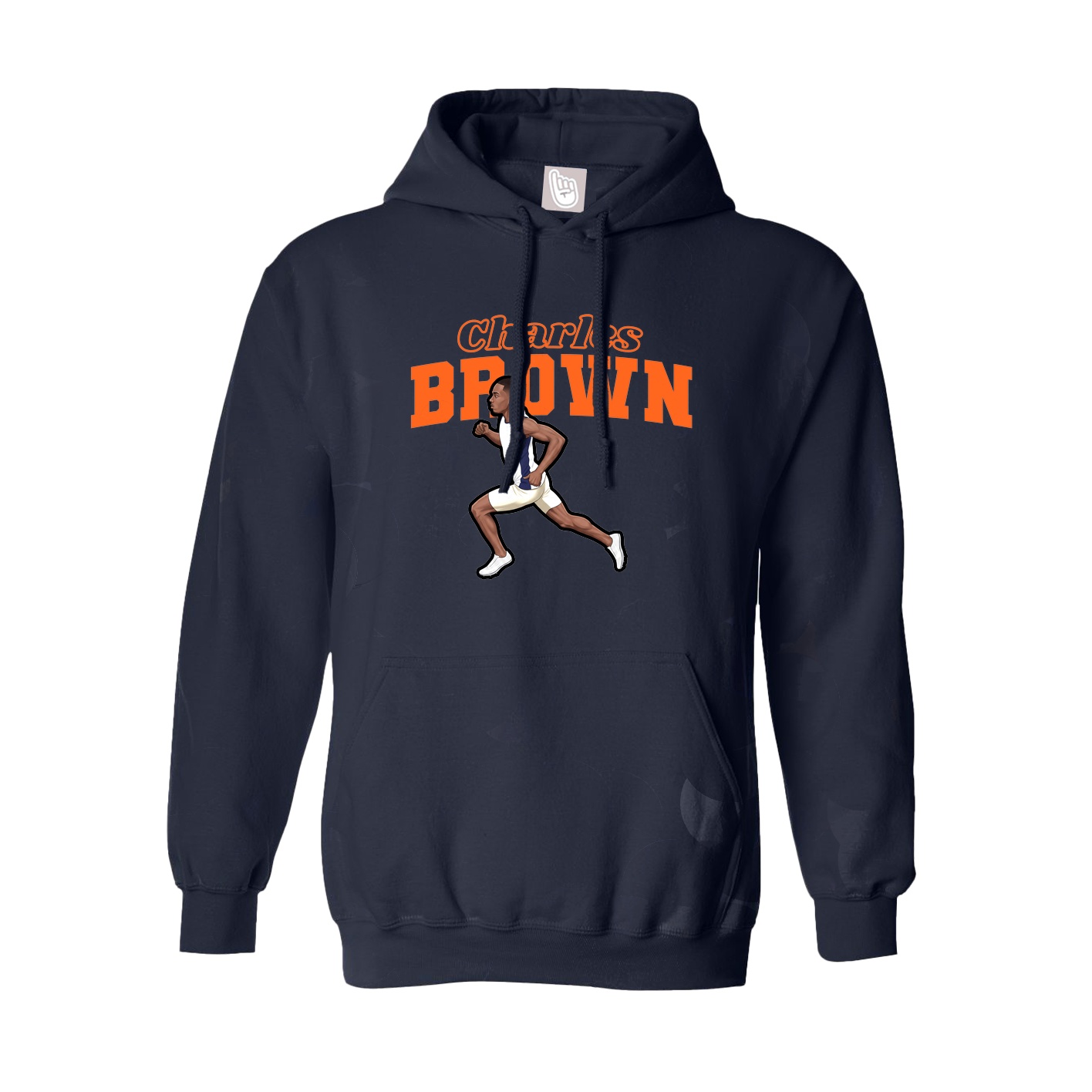 Youth Hoodie — Name Arch in Navy