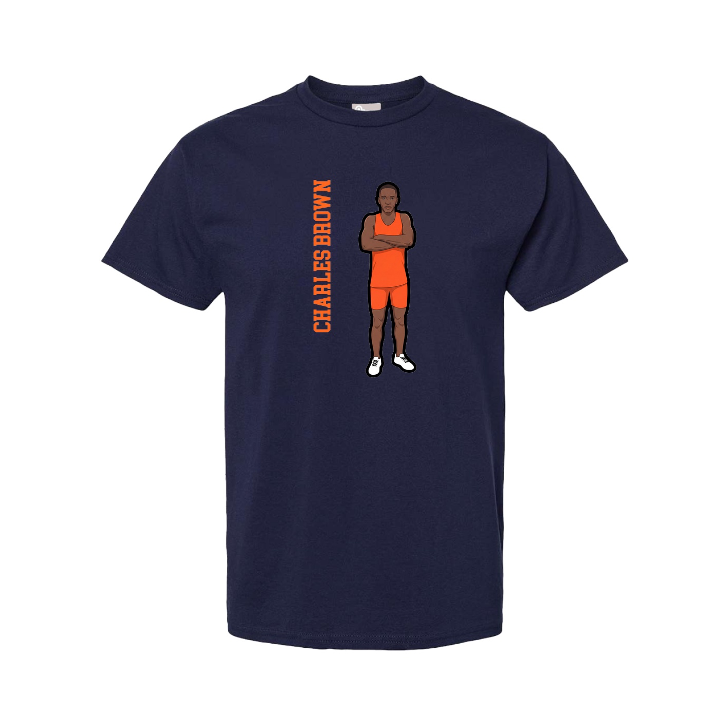 Youth Tee — Name Vertical in Navy