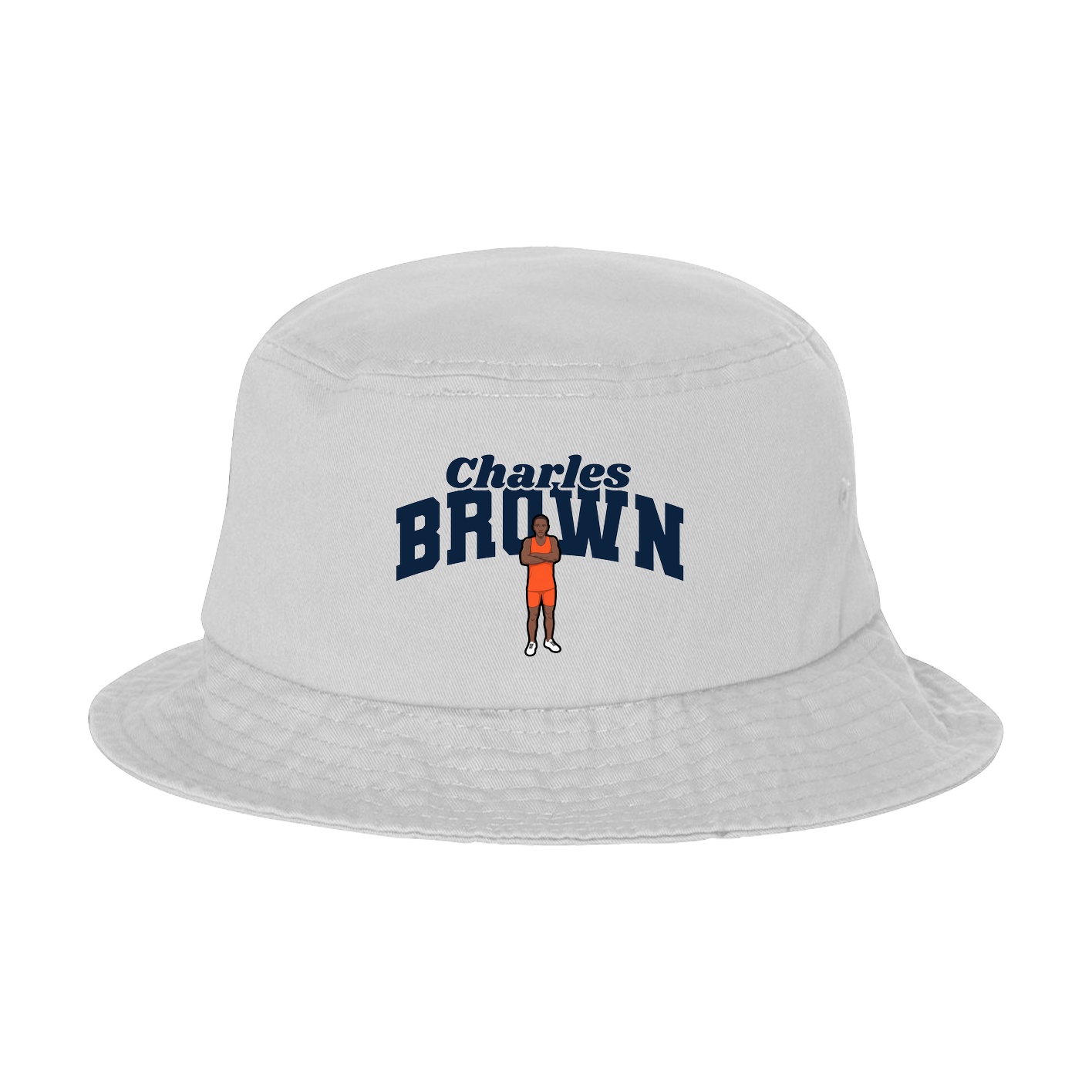 Bucket Cap — Signature Arch in White