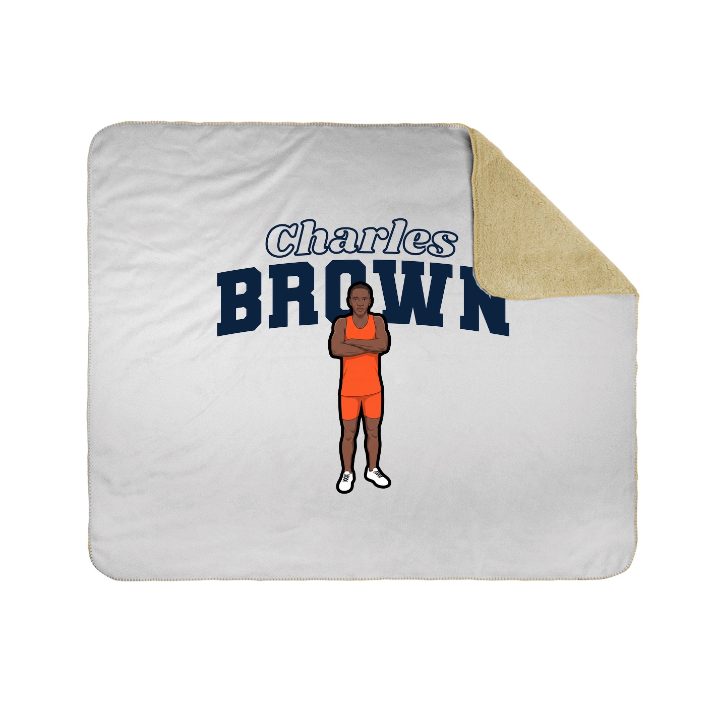 Throw Blanket — Name Arch in White