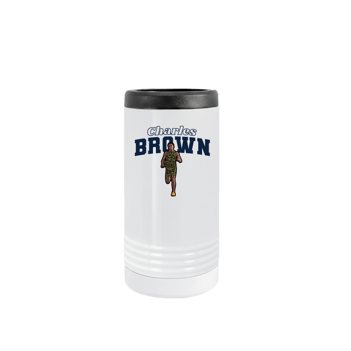 Slim Beverage Holder — Name Arch in White