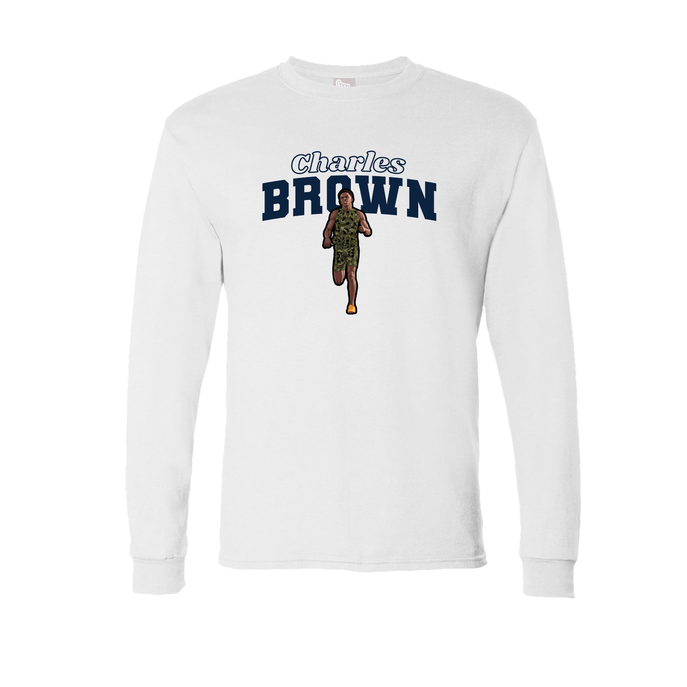 Long Sleeve Tee — Name Arch in White