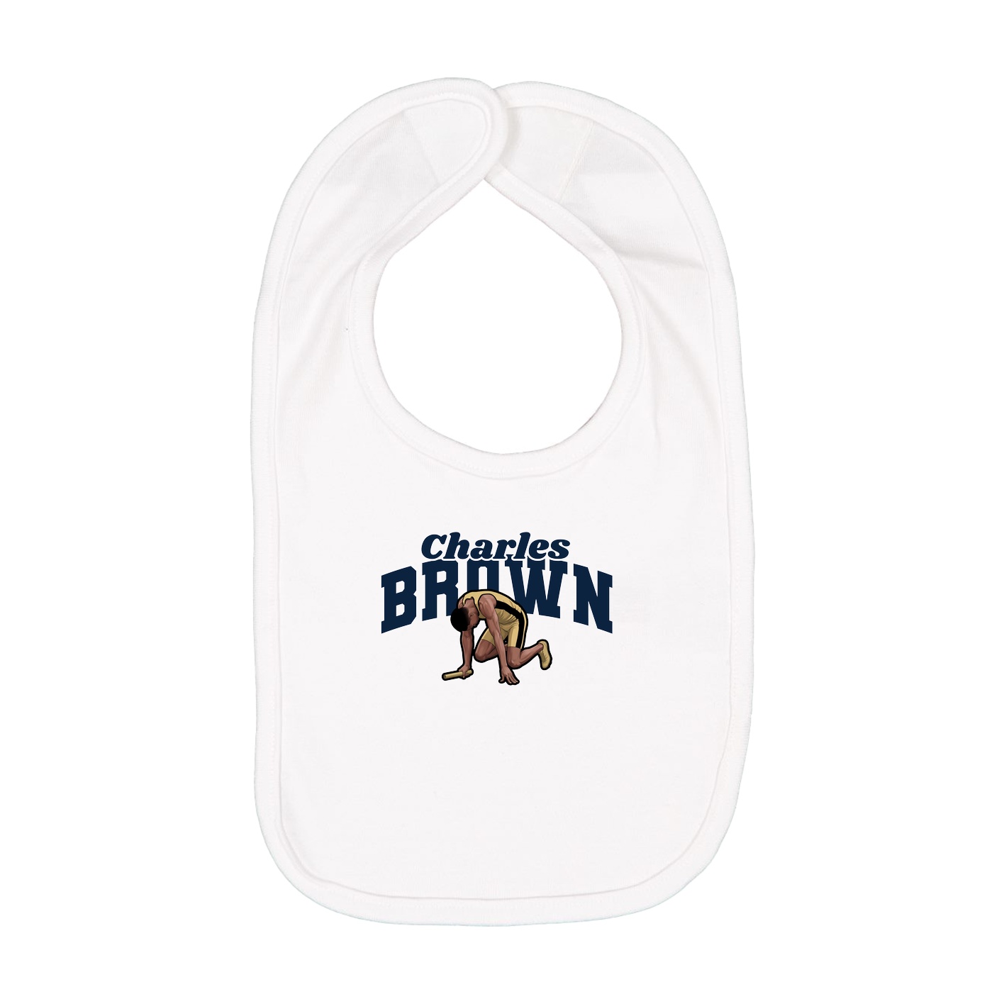 Infant Bib — Signature Arch in White