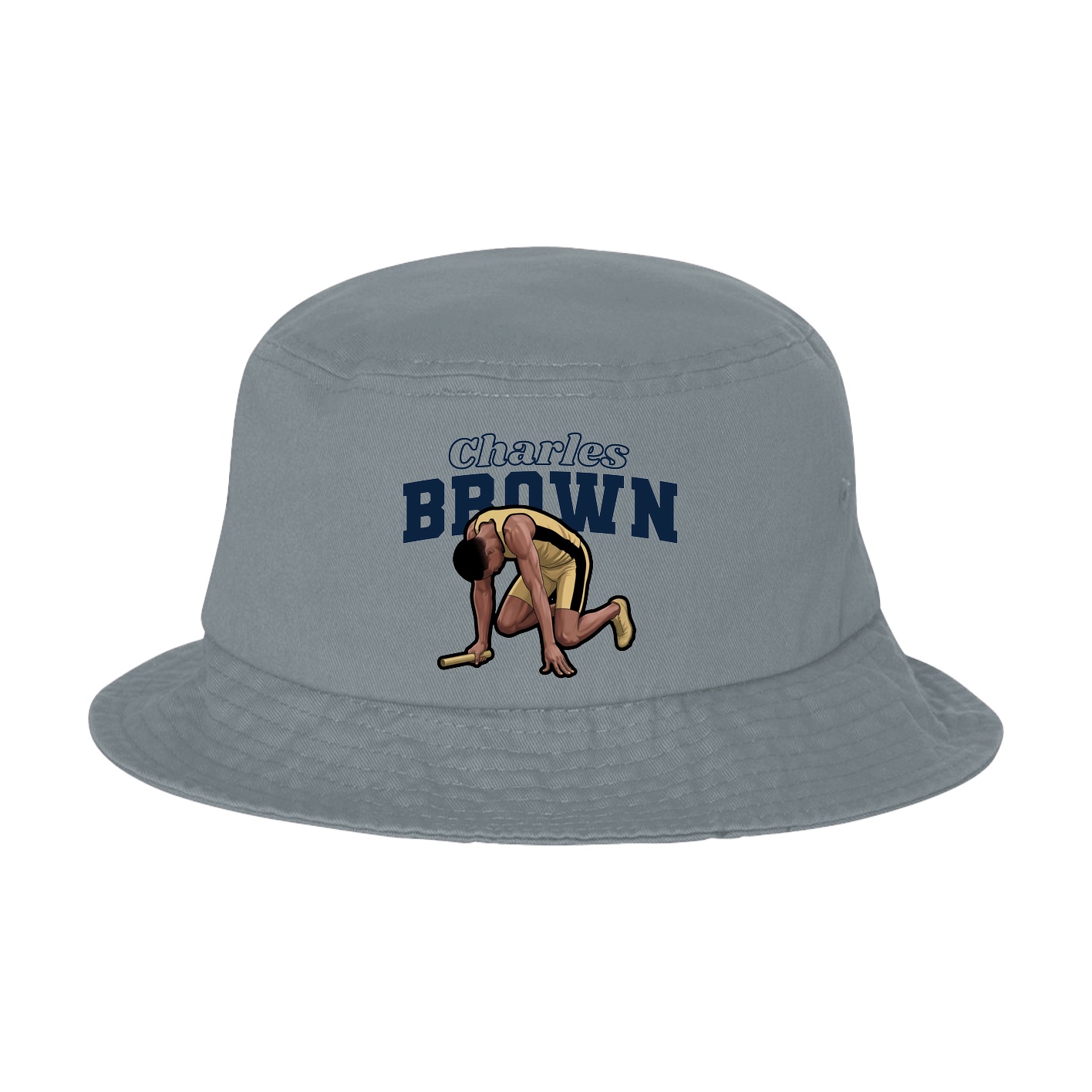 Bucket Cap — Name Arch in Grey