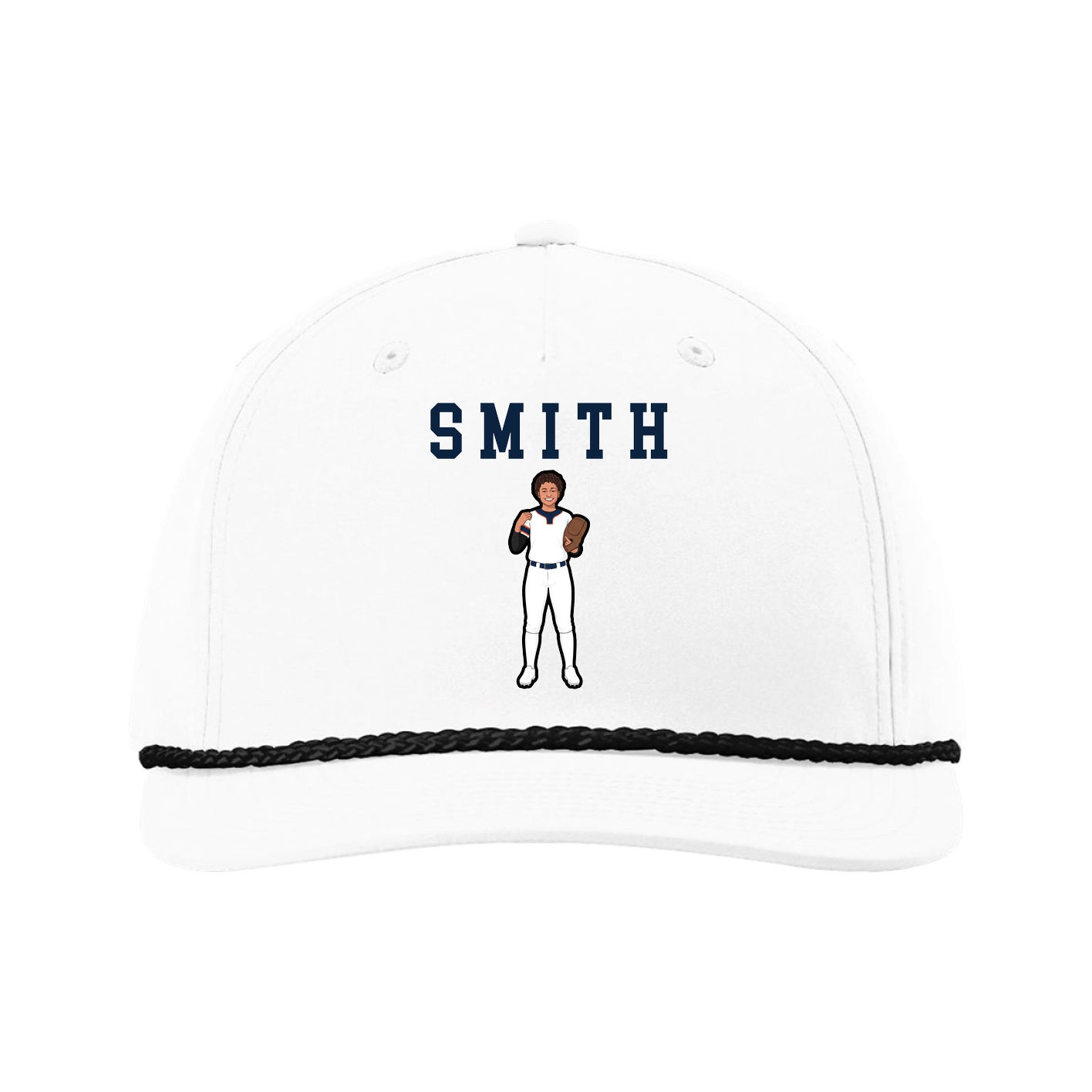 Five-Panel Classic Rope Cap — Shirsey in White