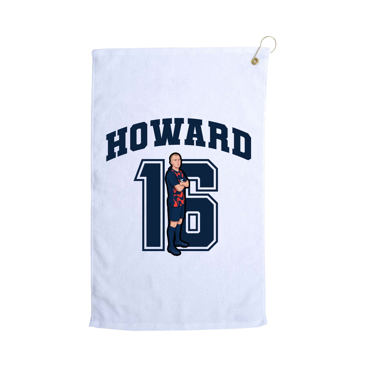 Golf Towel — Number in White