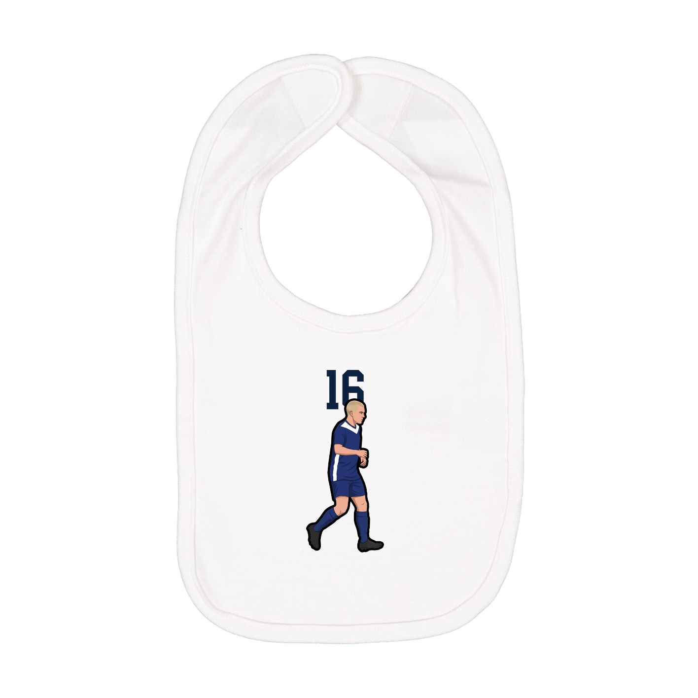 Infant Bib — Number Top in White