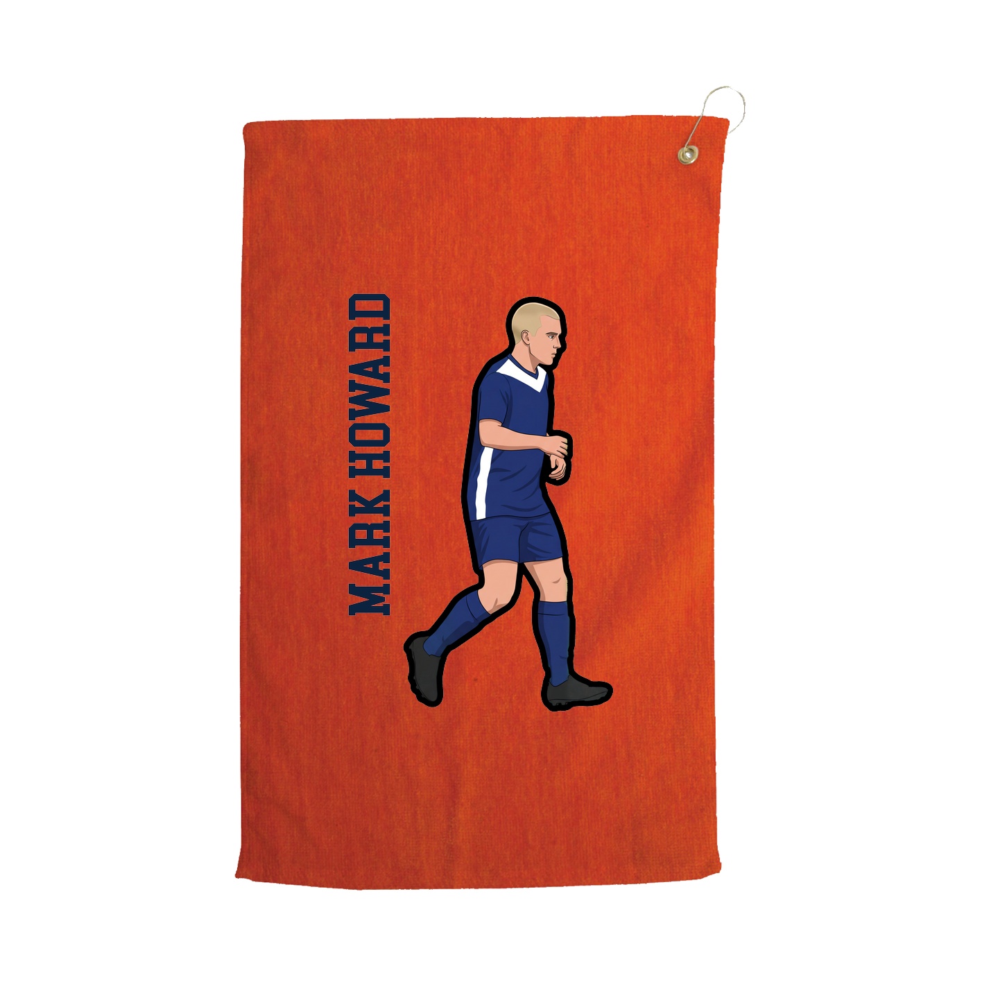 Golf Towel — Name Vertical in Orange