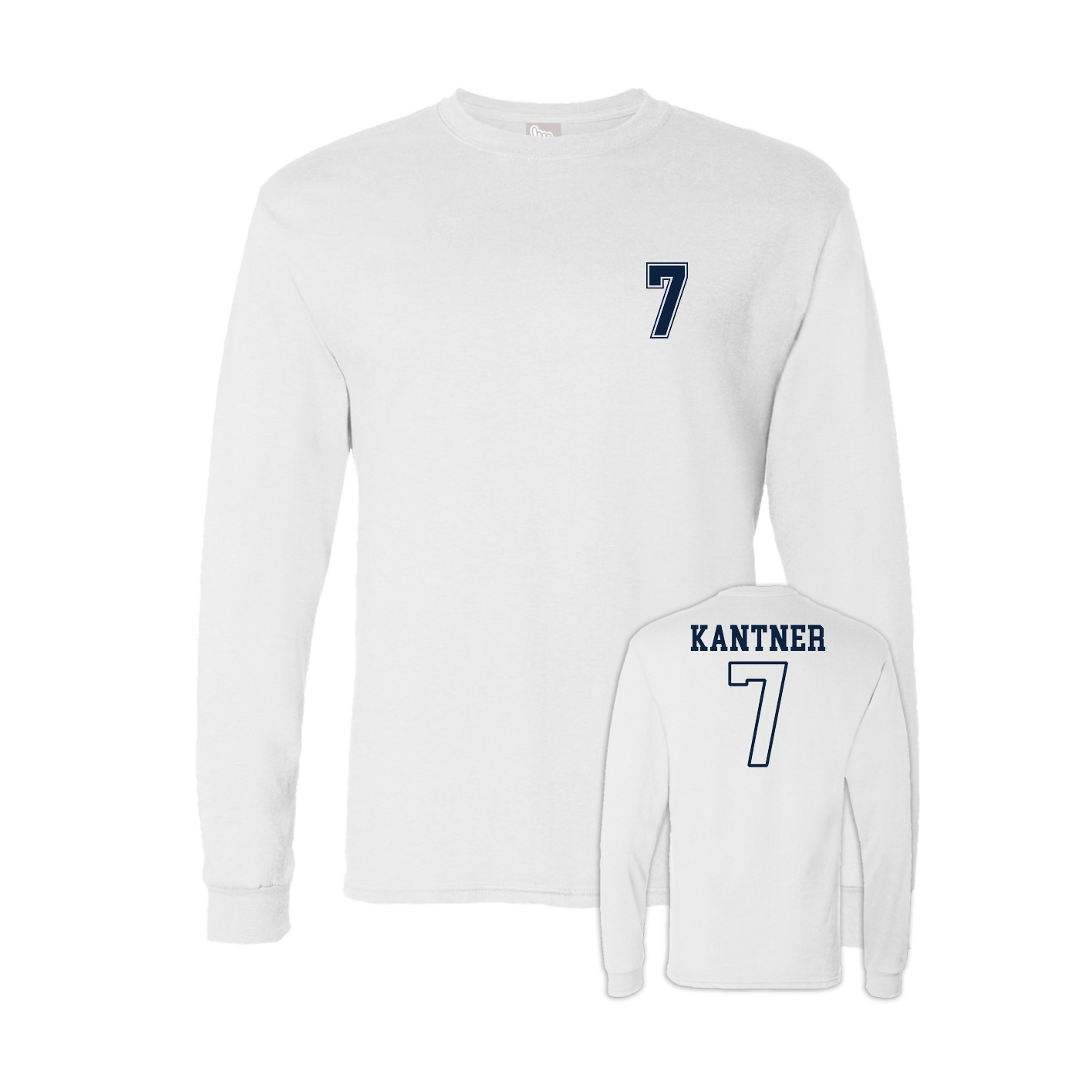 Long Sleeve Tee — Chest Back in White