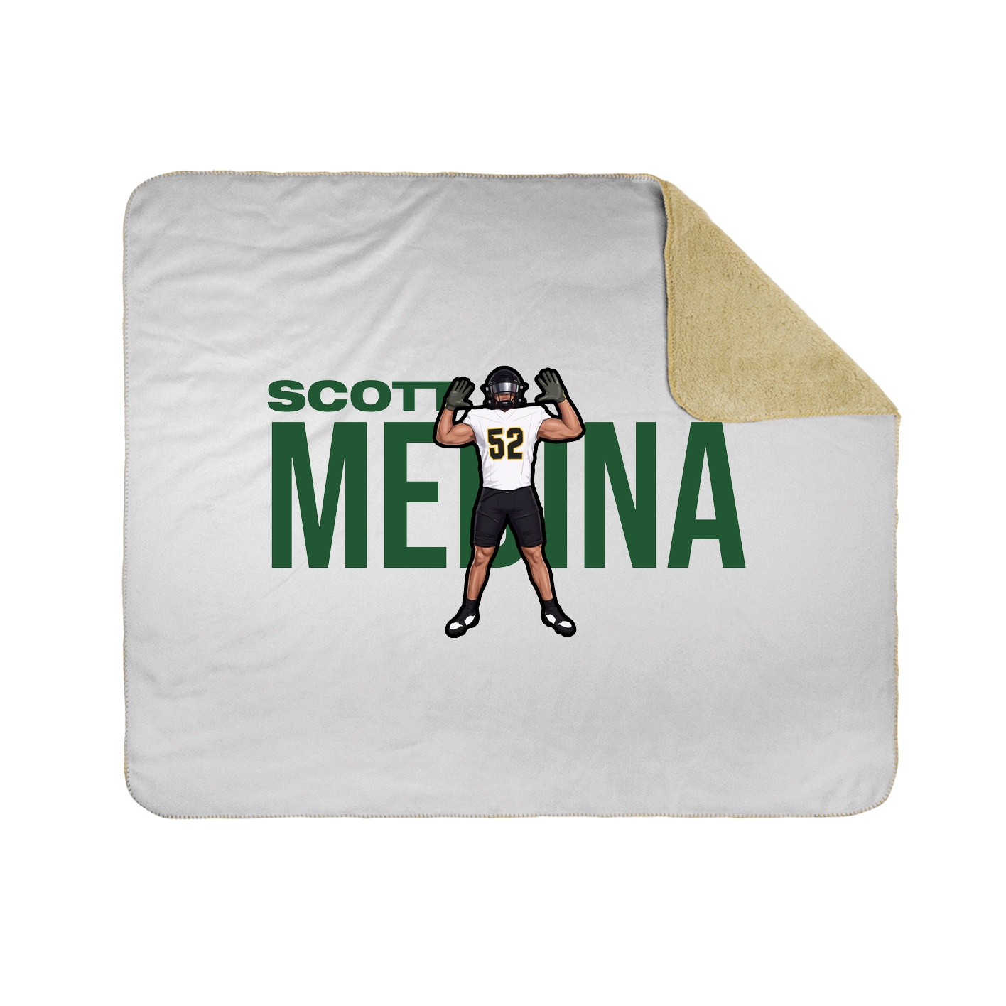 Throw Blanket — Player Name in White