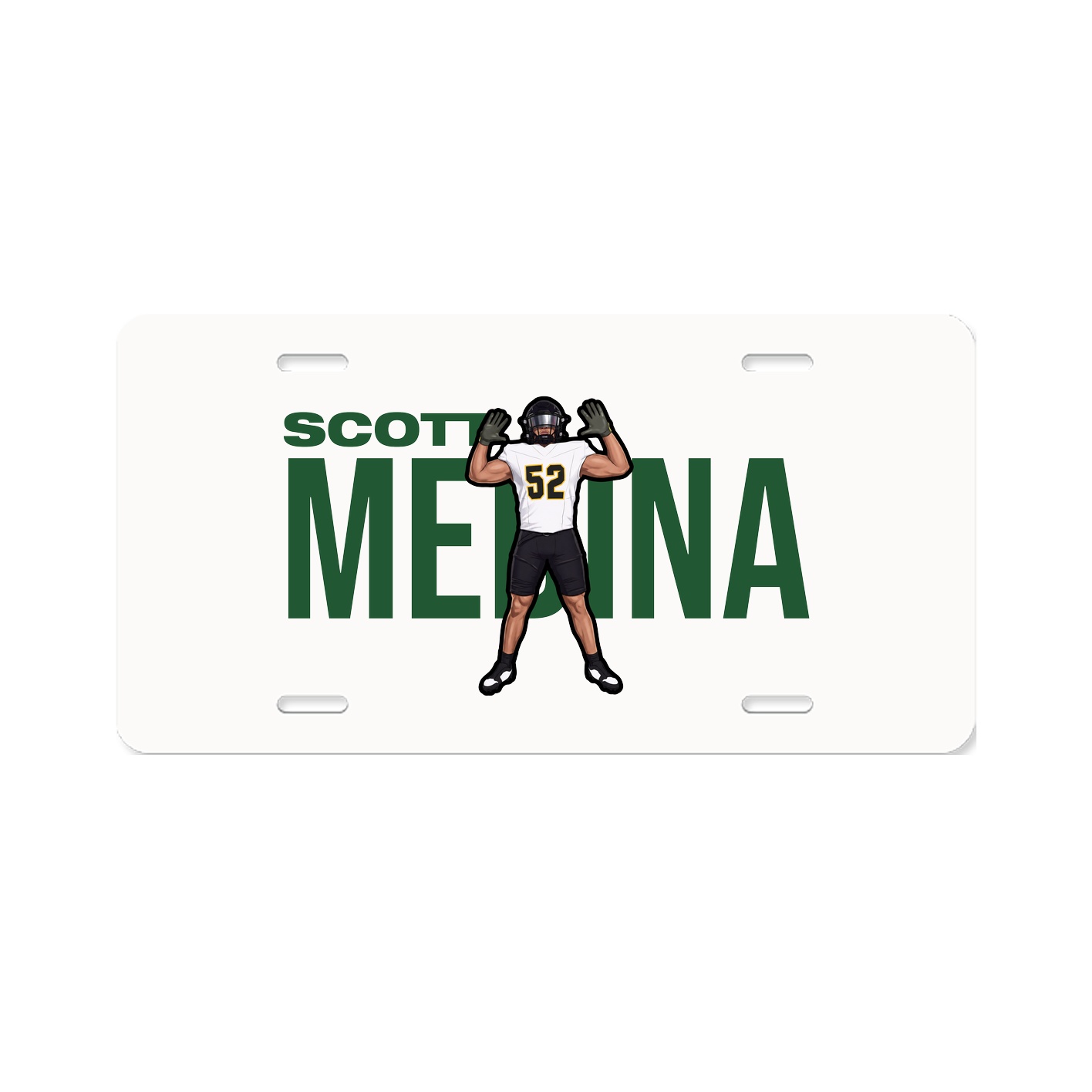 License Plate — Player Name in Classic