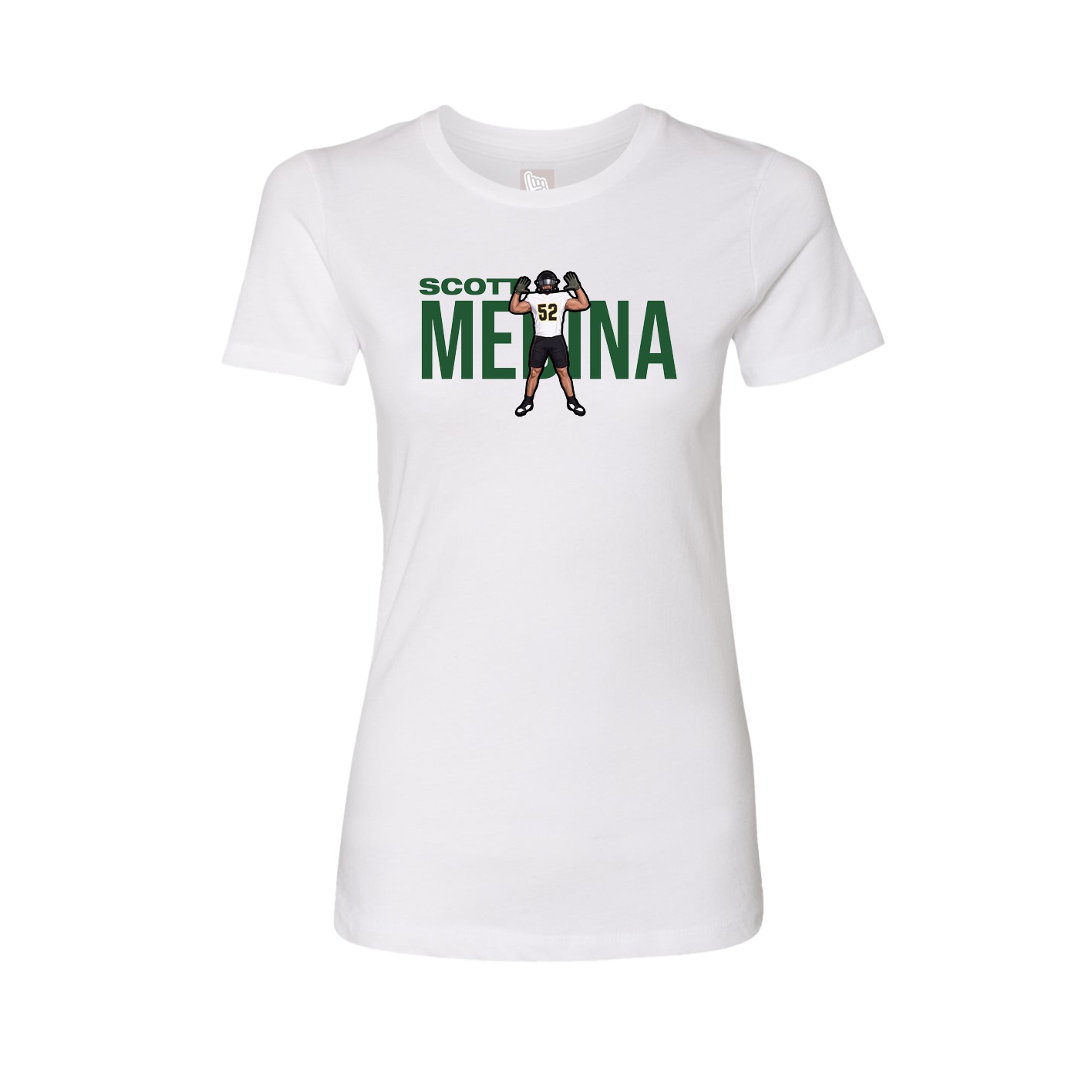 Fitted Women's Tee — Player Name in White
