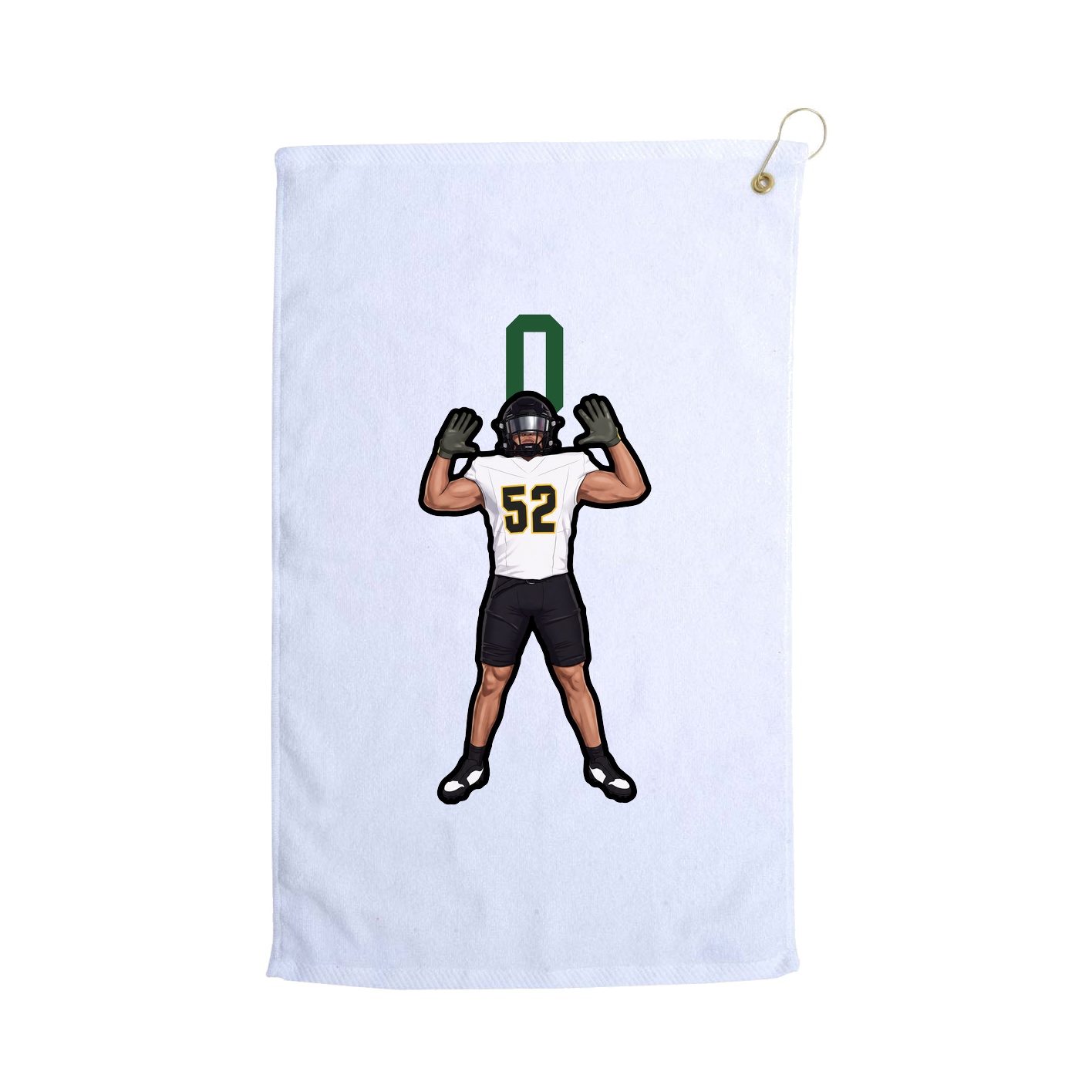 Golf Towel — Number Top in White