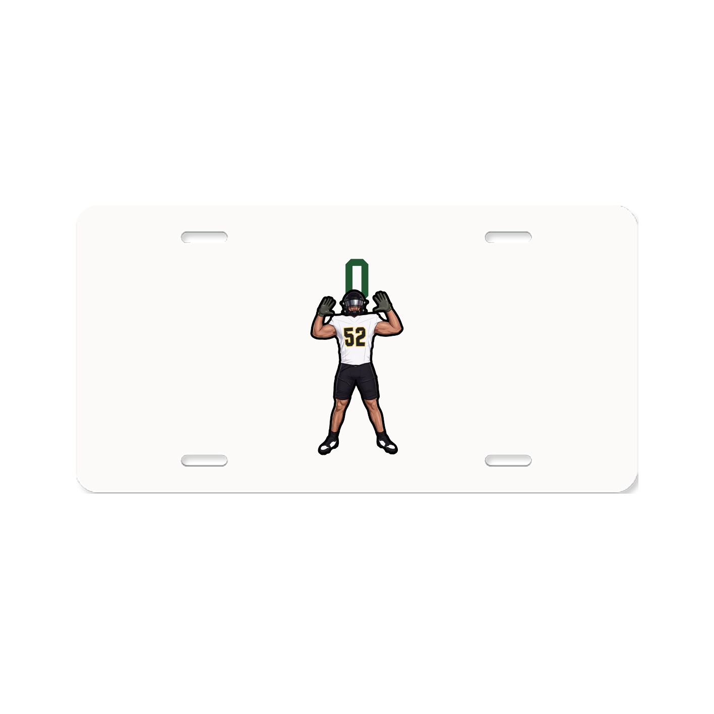 License Plate — Number Top in Classic