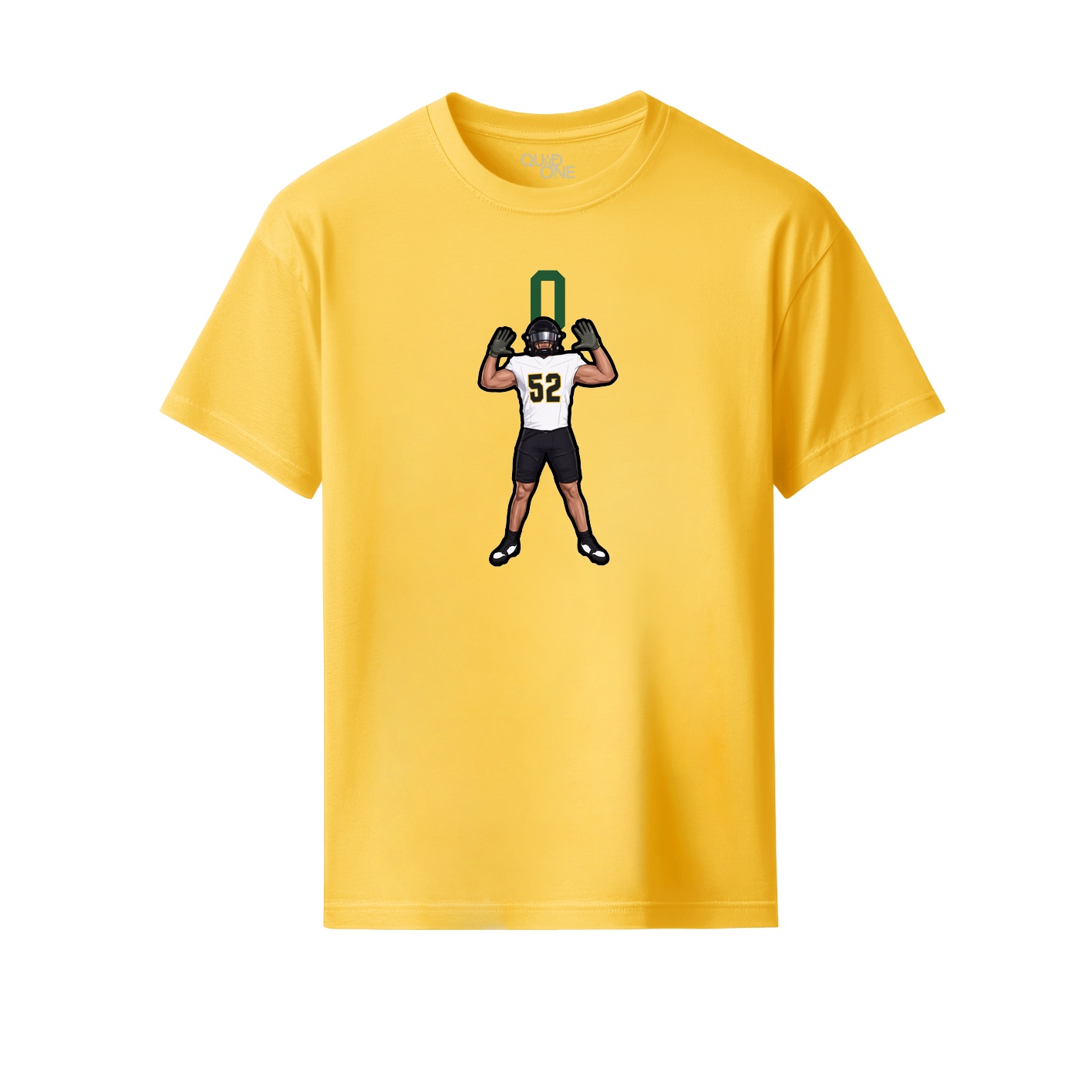 Youth Tee — Number Top in Yellow