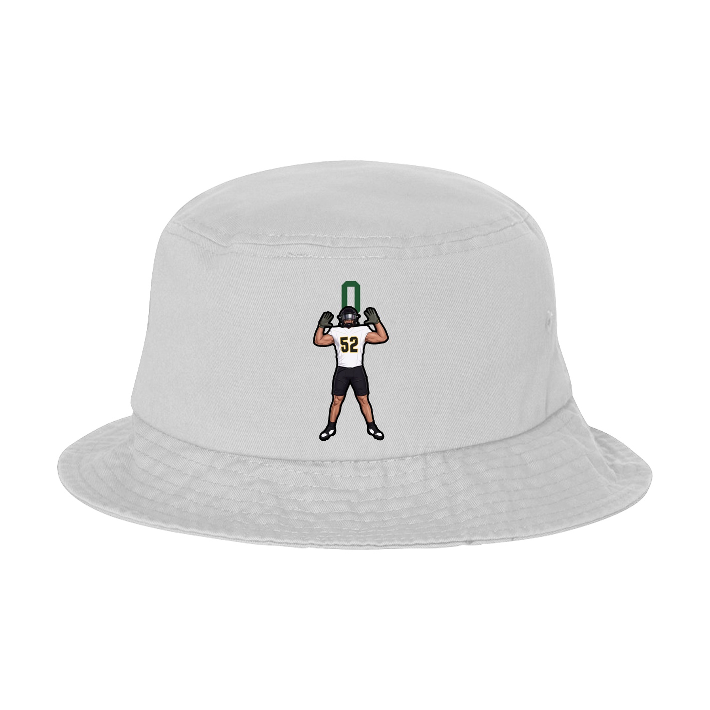 Bucket Cap — Number Top in White