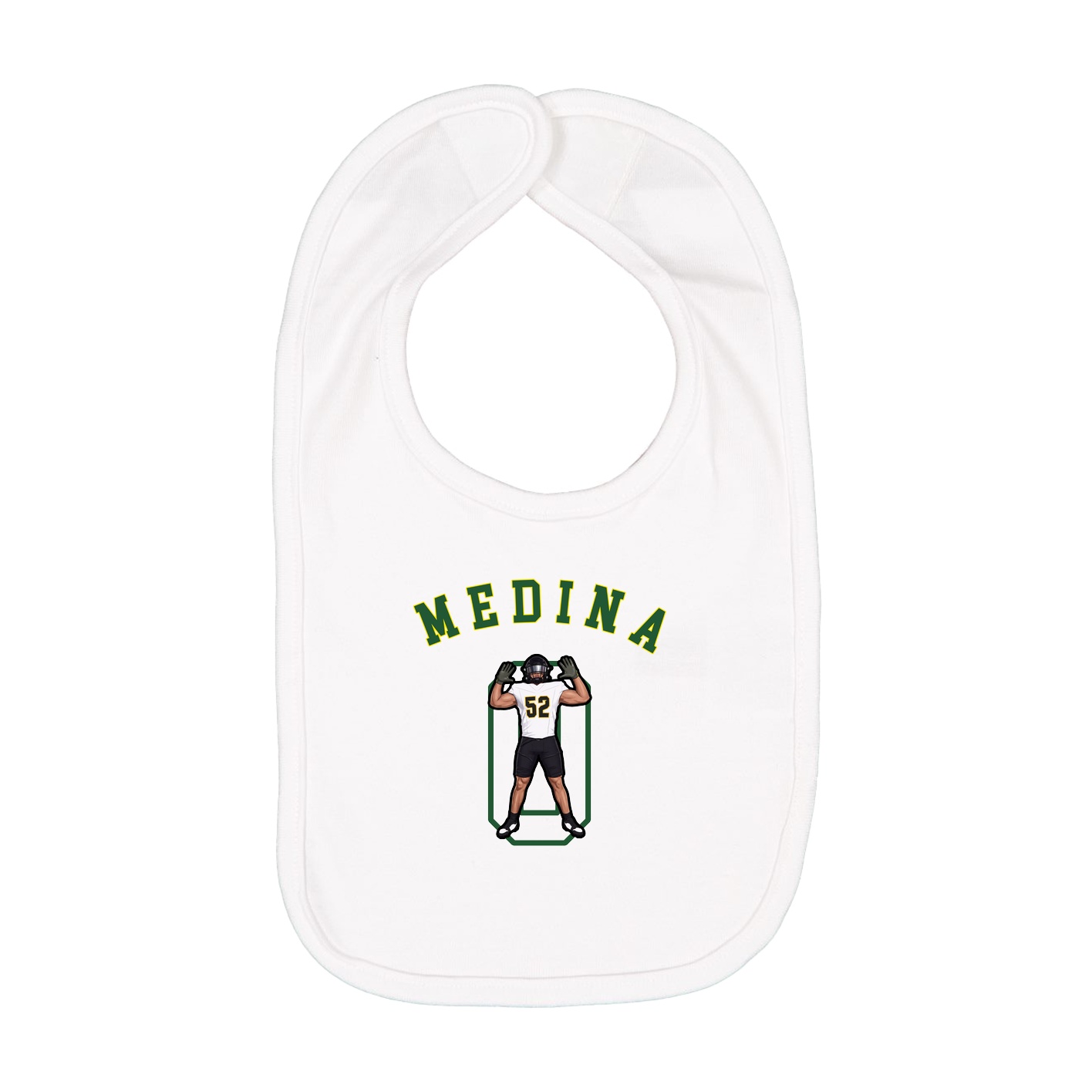 Infant Bib — Shirsey Arch in White