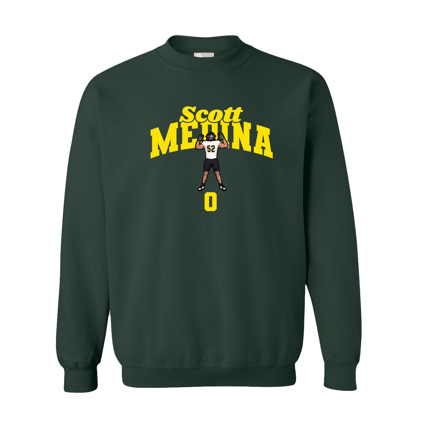 Fleece Crew — Signature Arch in Green