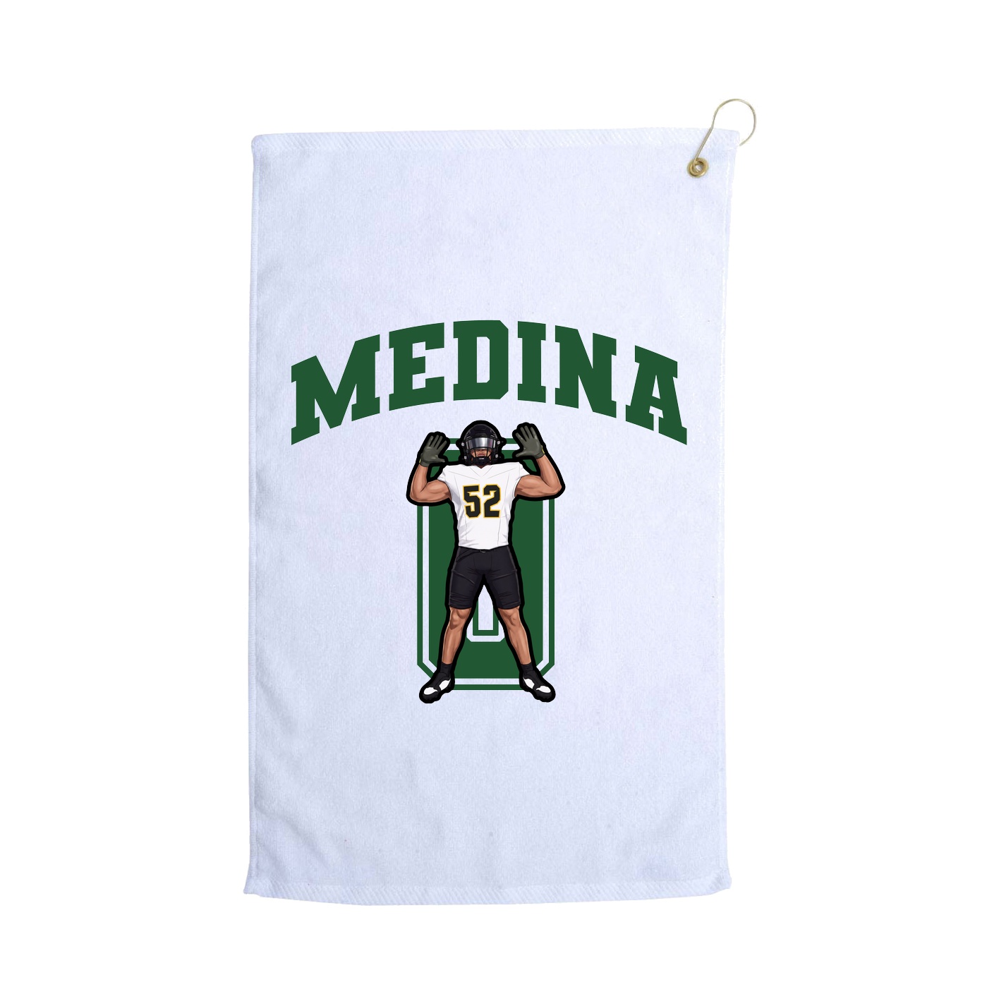Golf Towel — Number in White