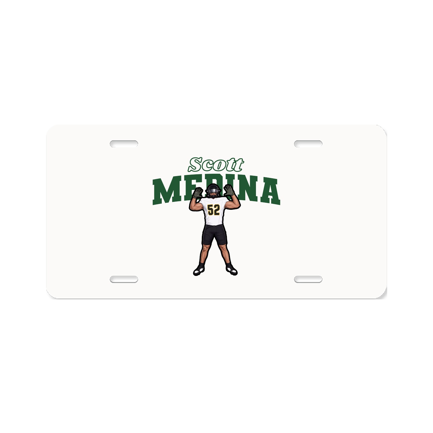 License Plate — Name Arch in Classic