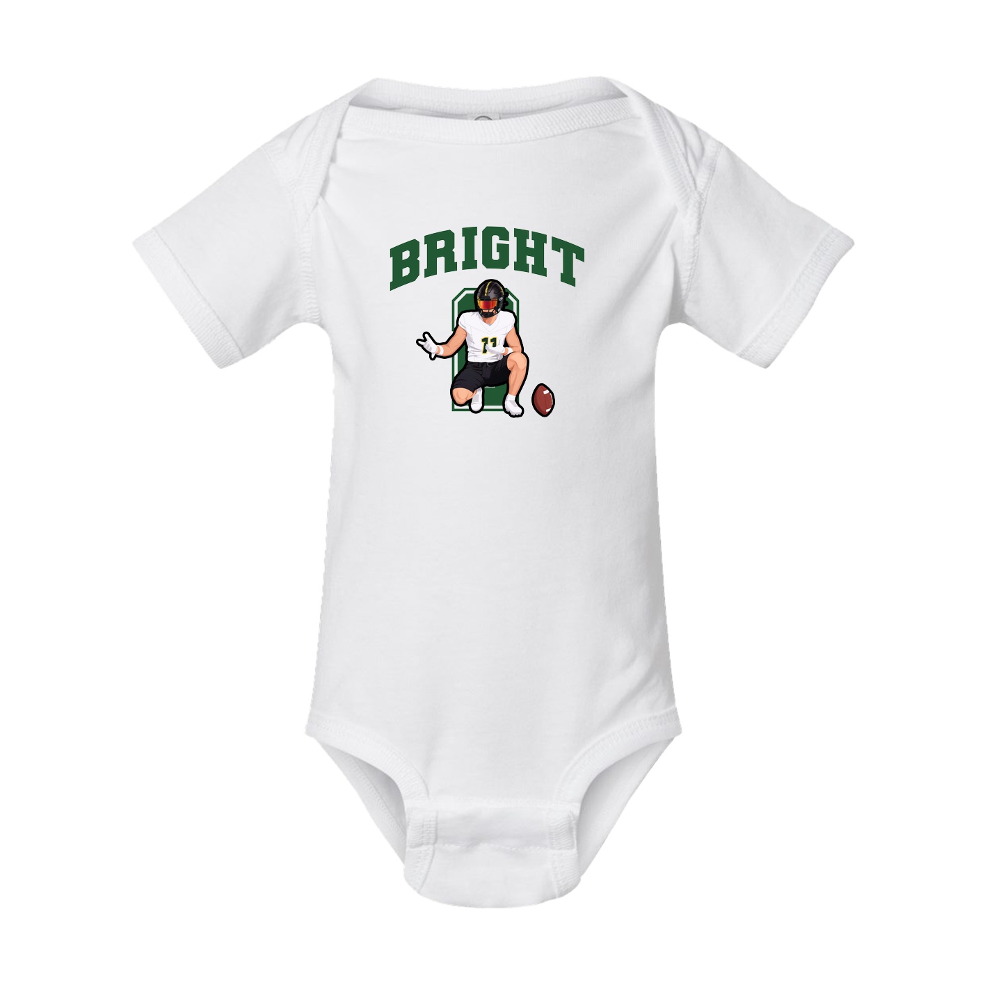 Baby Onesie — Number in White