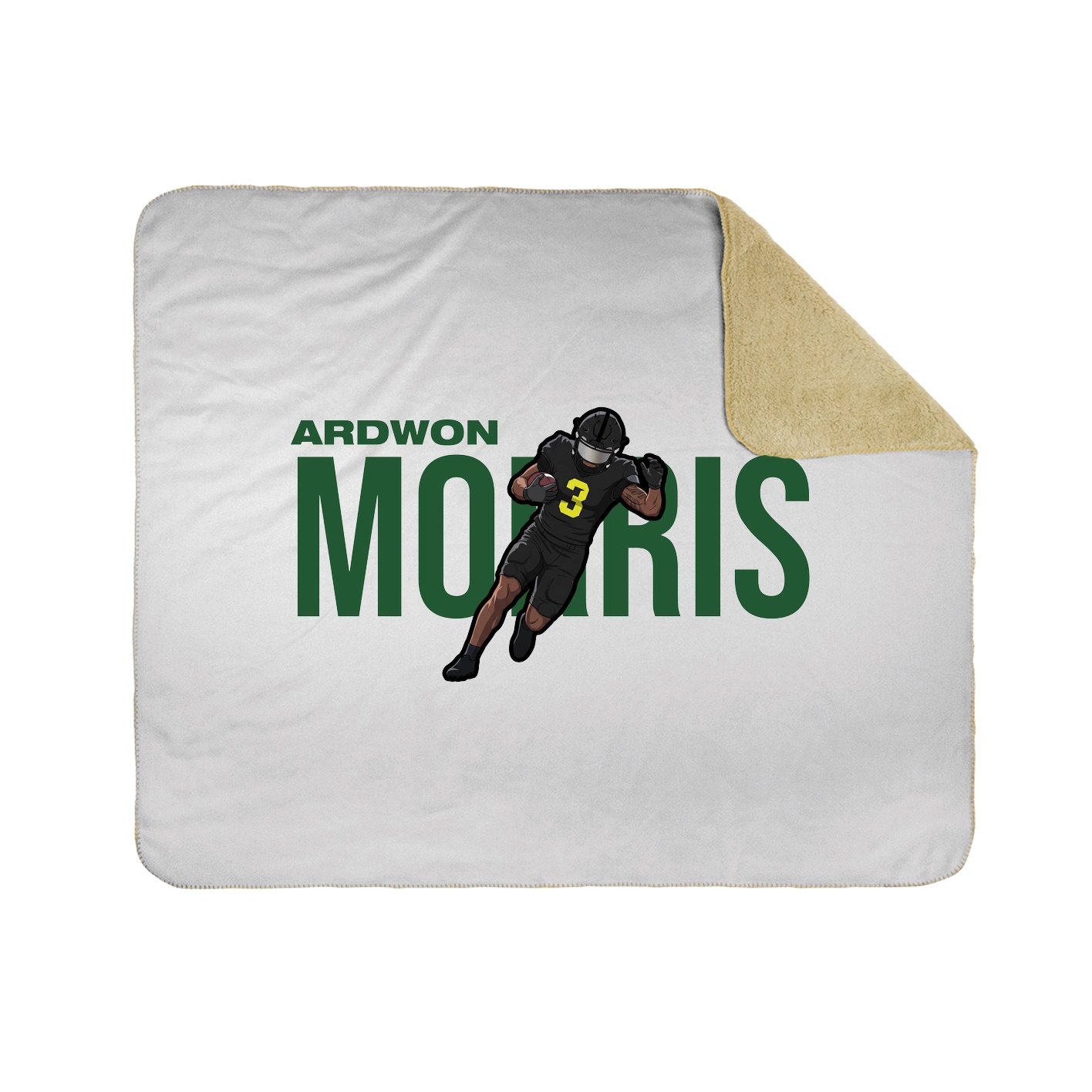 Throw Blanket — Player Name in White