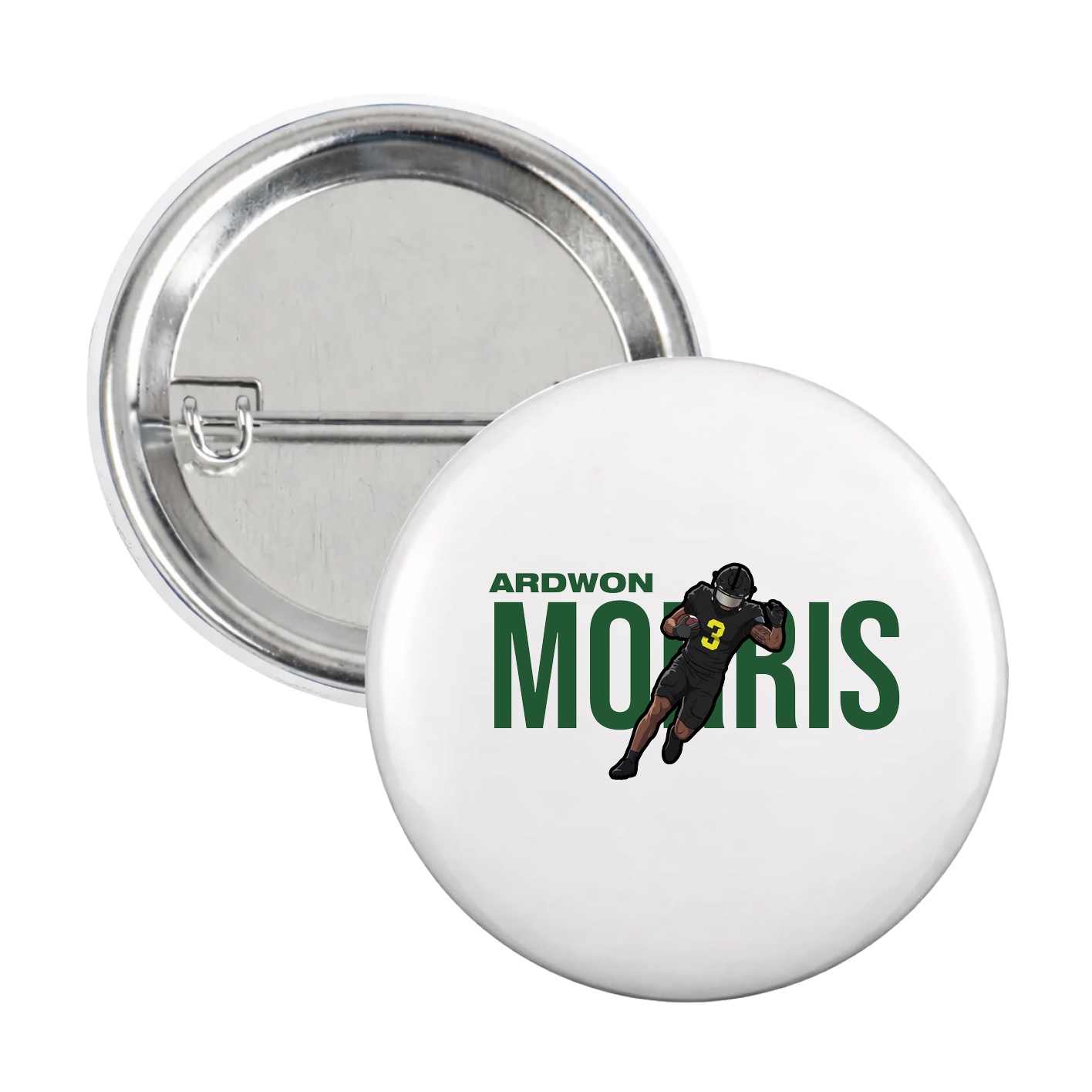 Game Day Button — Player Name in White
