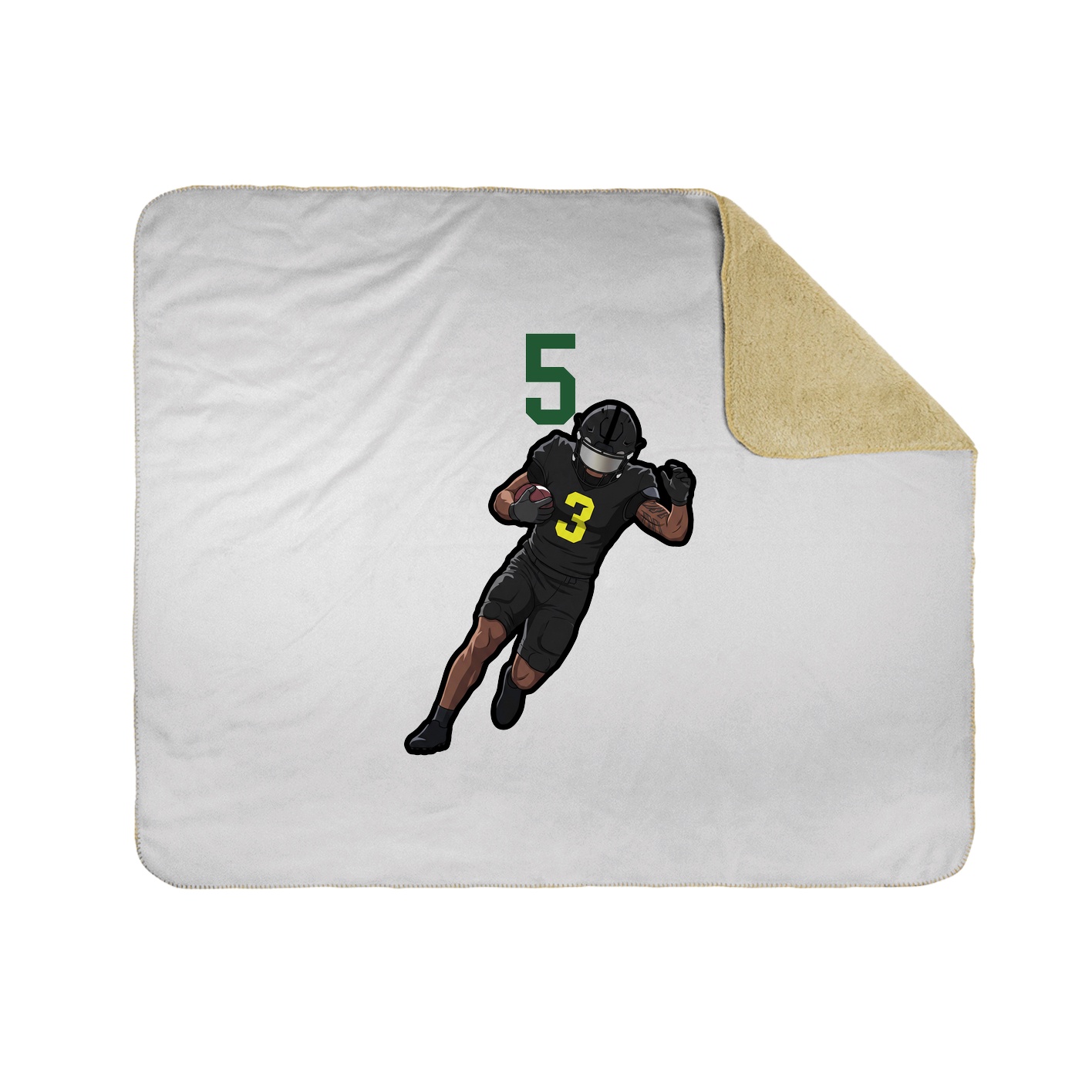 Throw Blanket — Number Top in White
