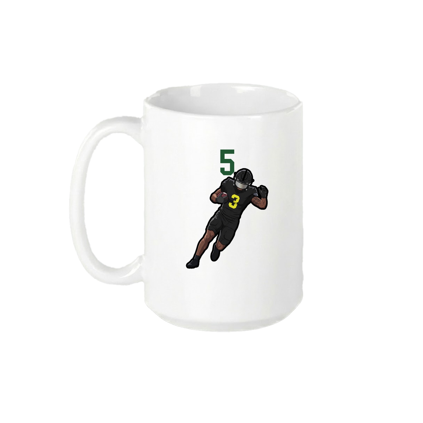15oz Coffee Mug — Number Top in White