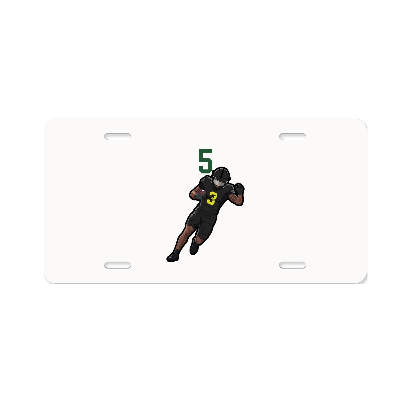 License Plate — Number Top in Classic
