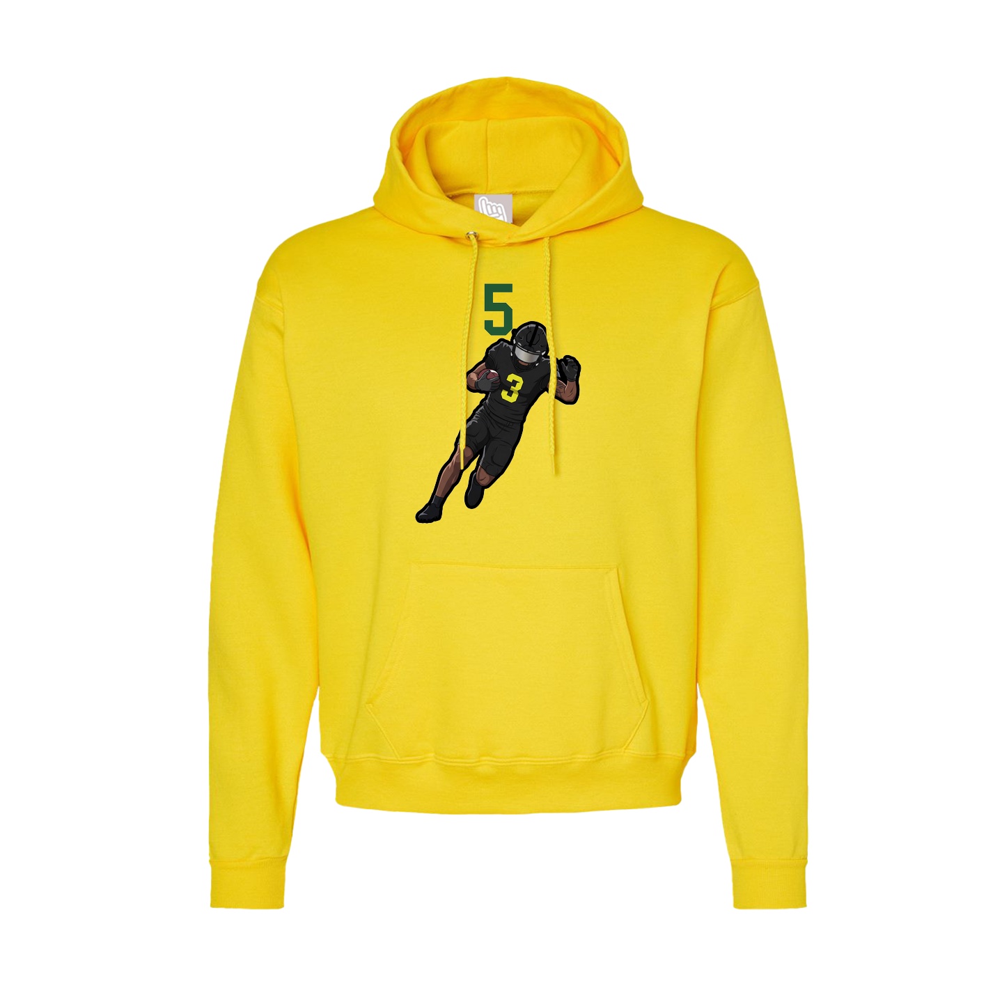 Hoodie — Number Top in Yellow