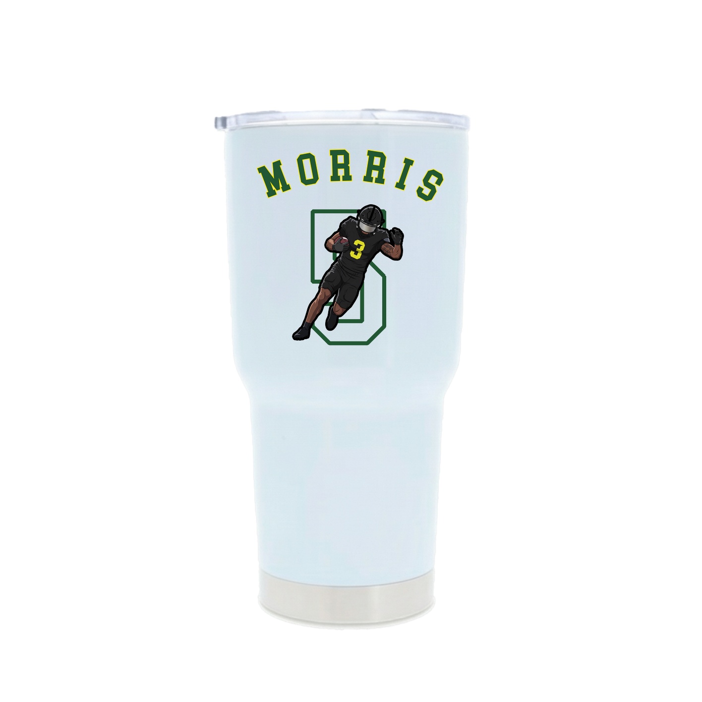 30oz Stainless Steel Tumbler — Shirsey Arch in White