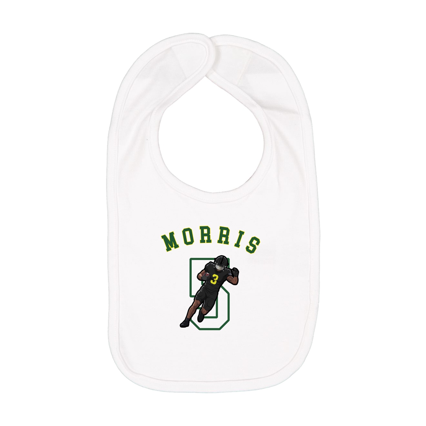 Infant Bib — Shirsey Arch in White