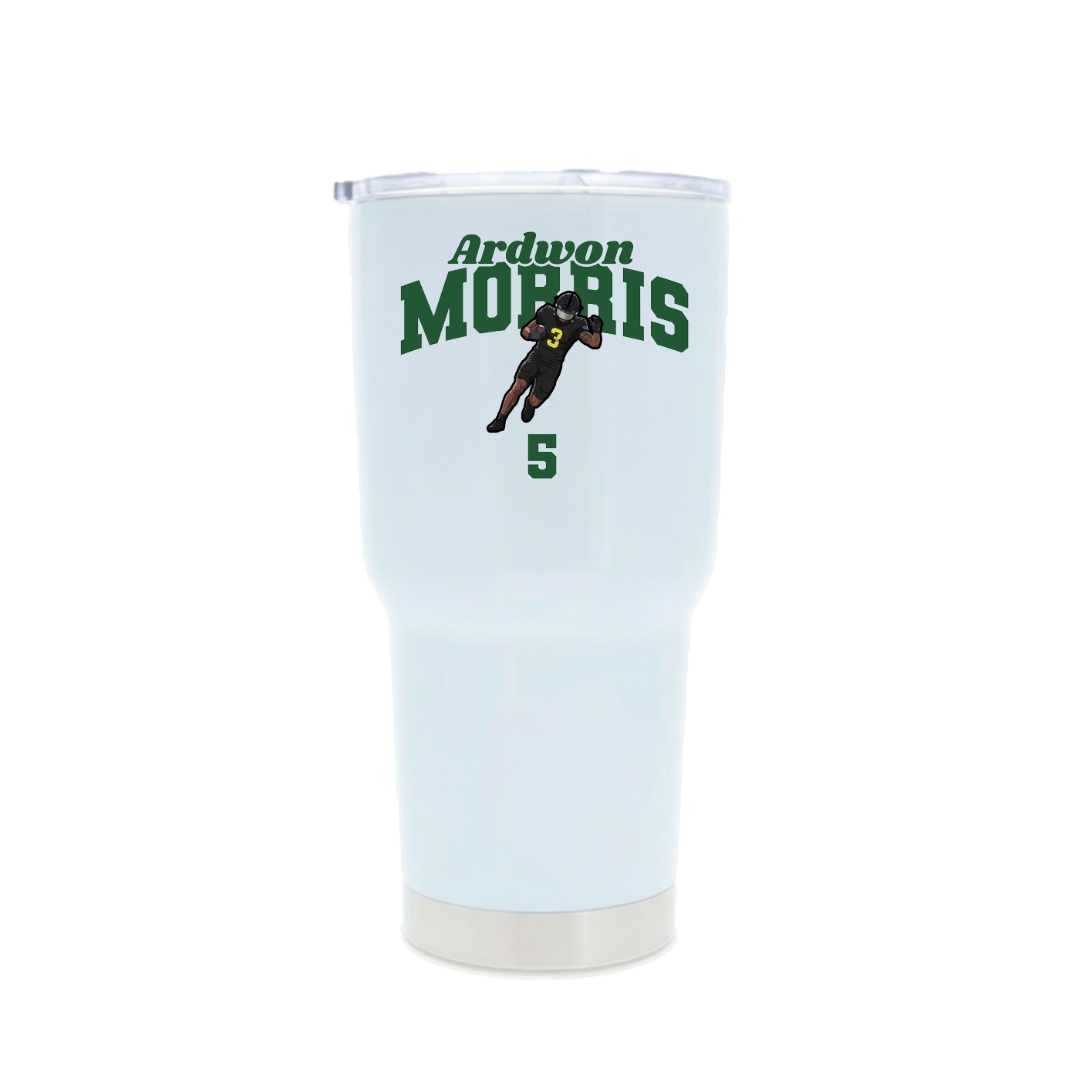 30oz Stainless Steel Tumbler — Signature Arch in White