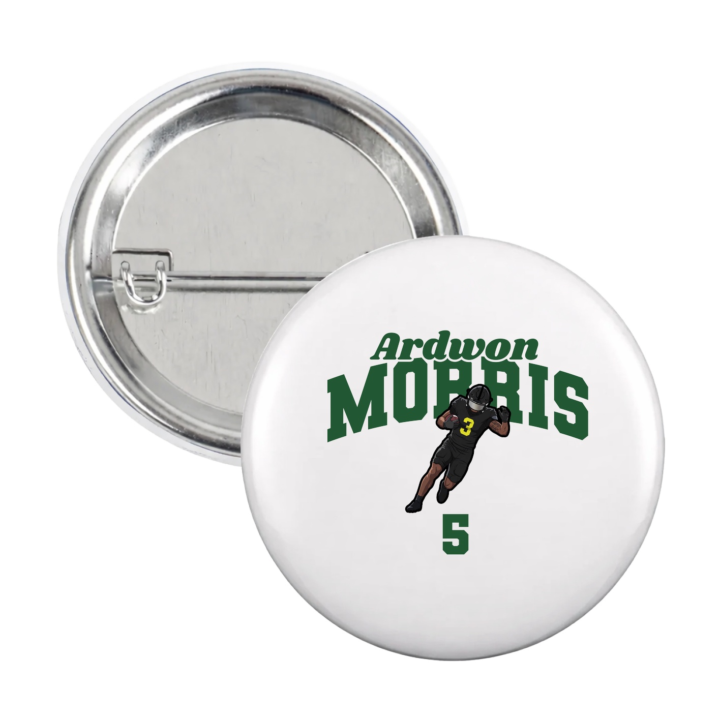 Game Day Button — Signature Arch in White