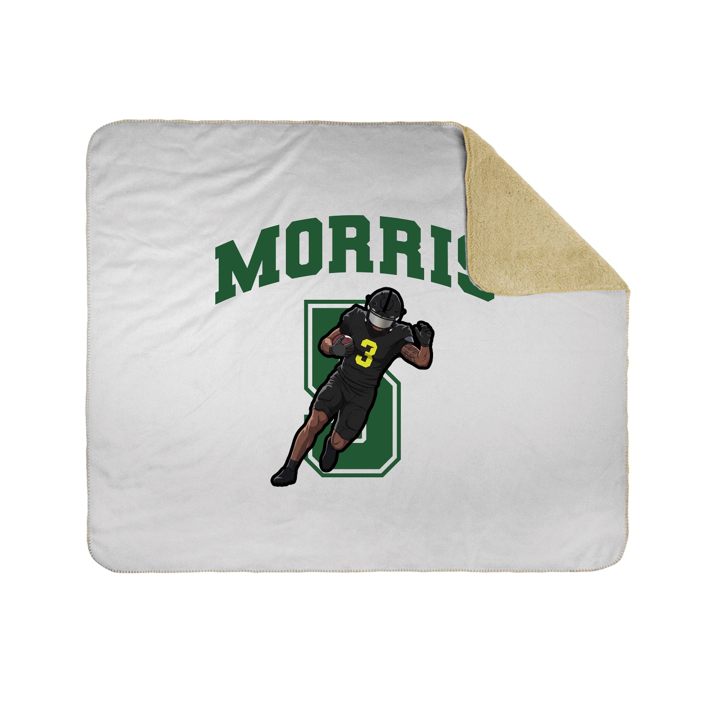 Throw Blanket — Number in White