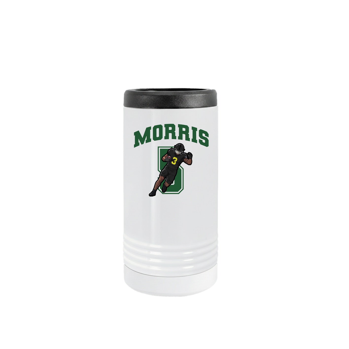 Slim Beverage Holder — Number in White