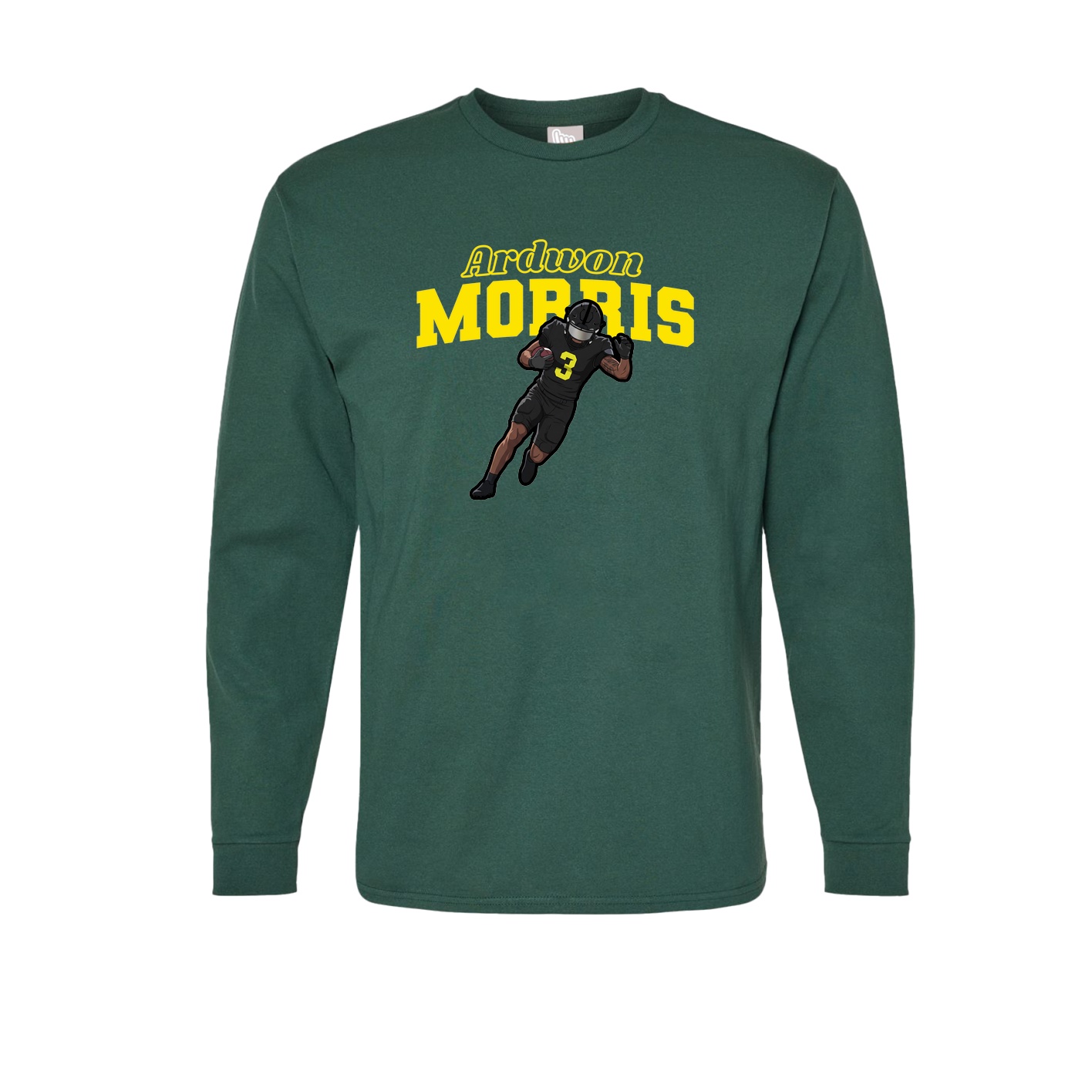 Long Sleeve Tee — Name Arch in Green