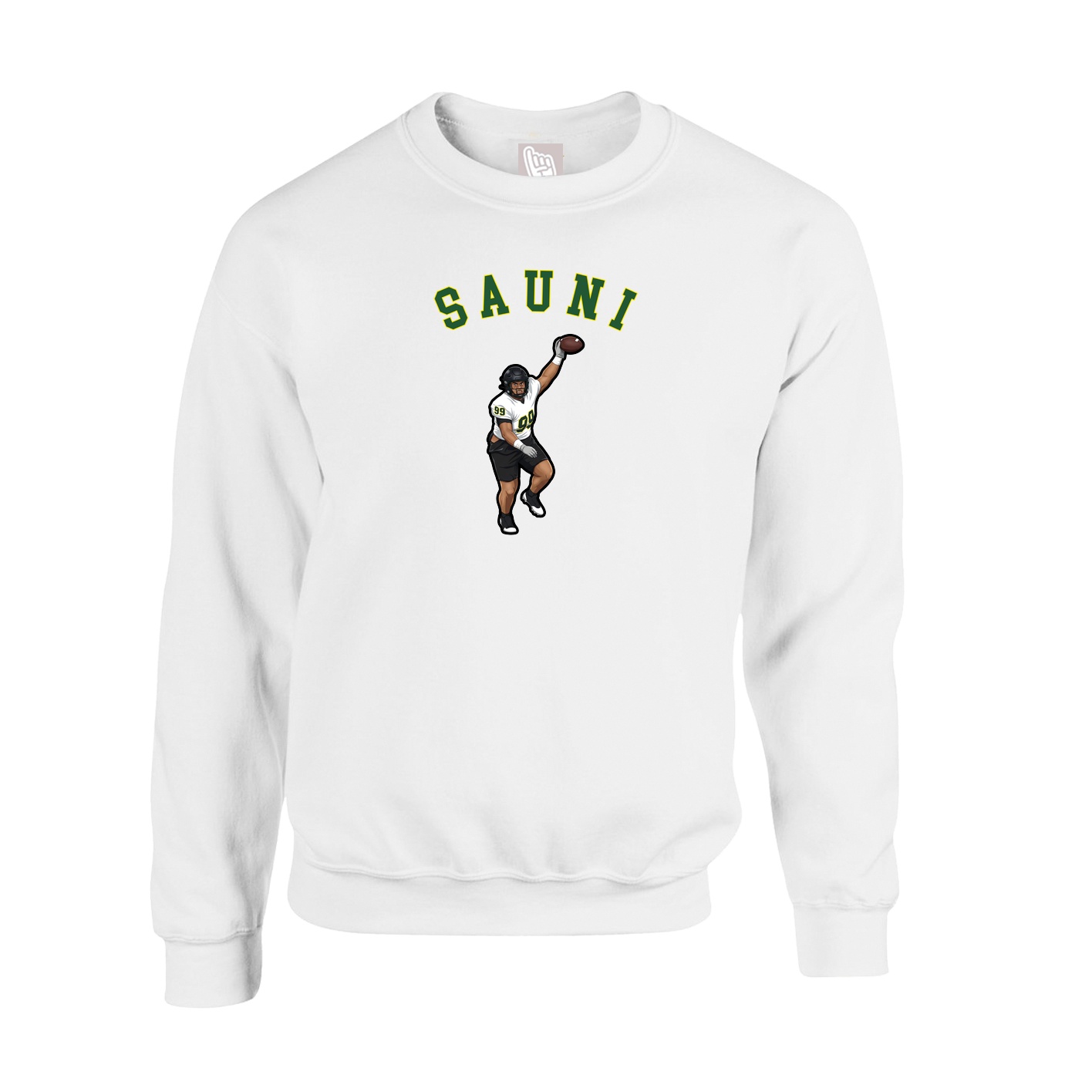 Fleece Crew — Shirsey Arch in White
