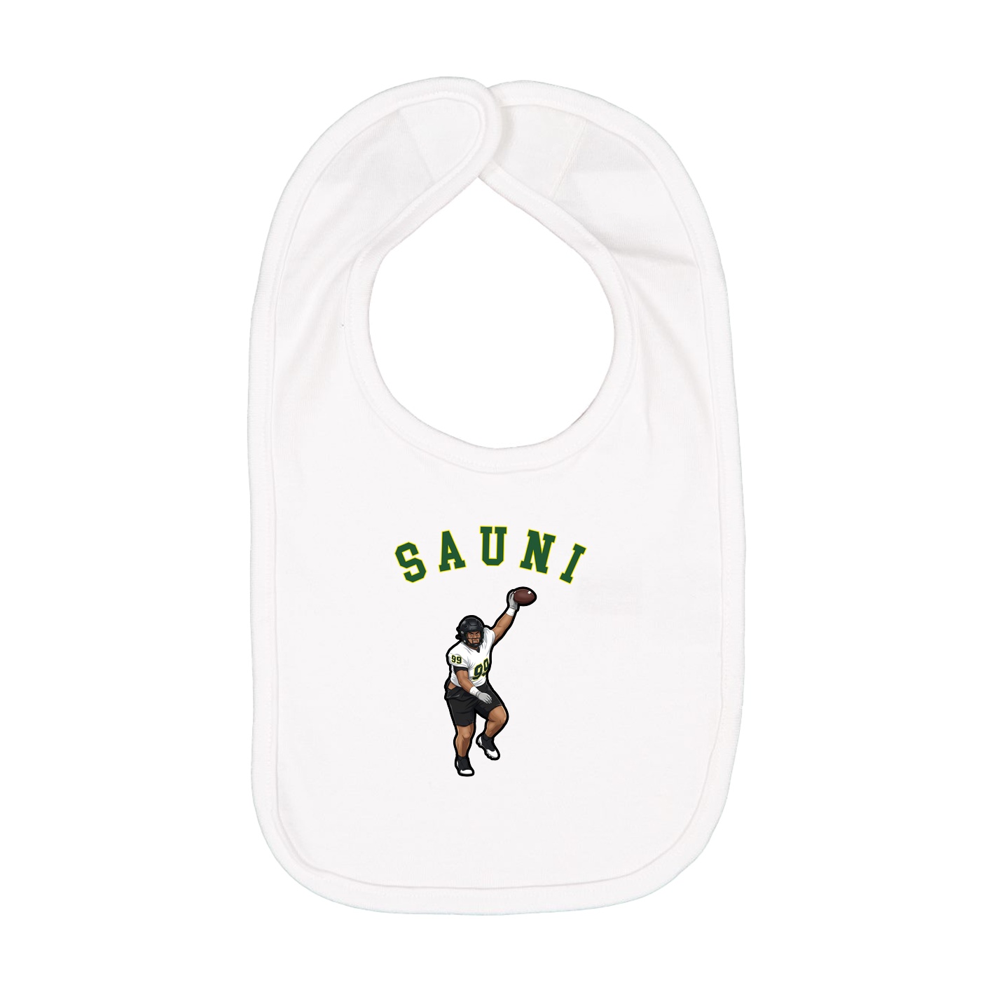 Infant Bib — Shirsey Arch in White