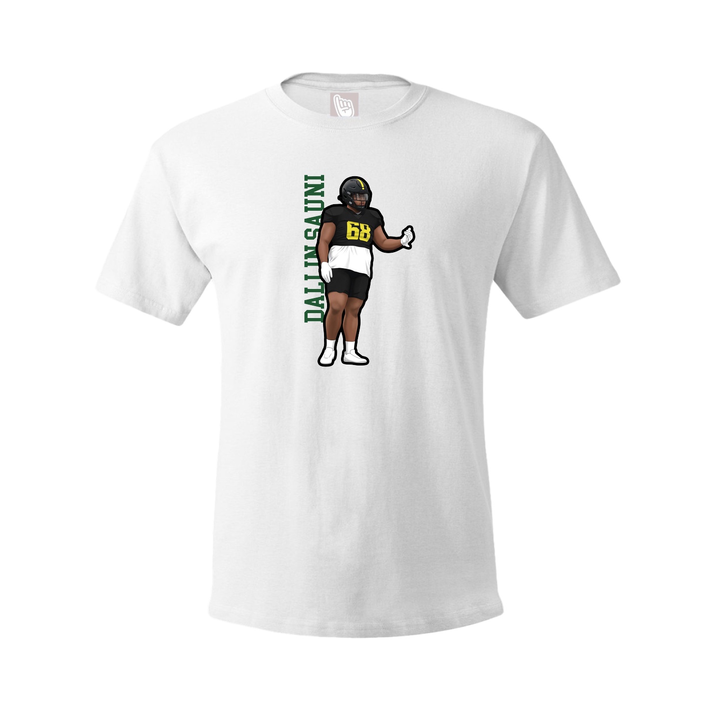 Youth Tee — Name Vertical in White