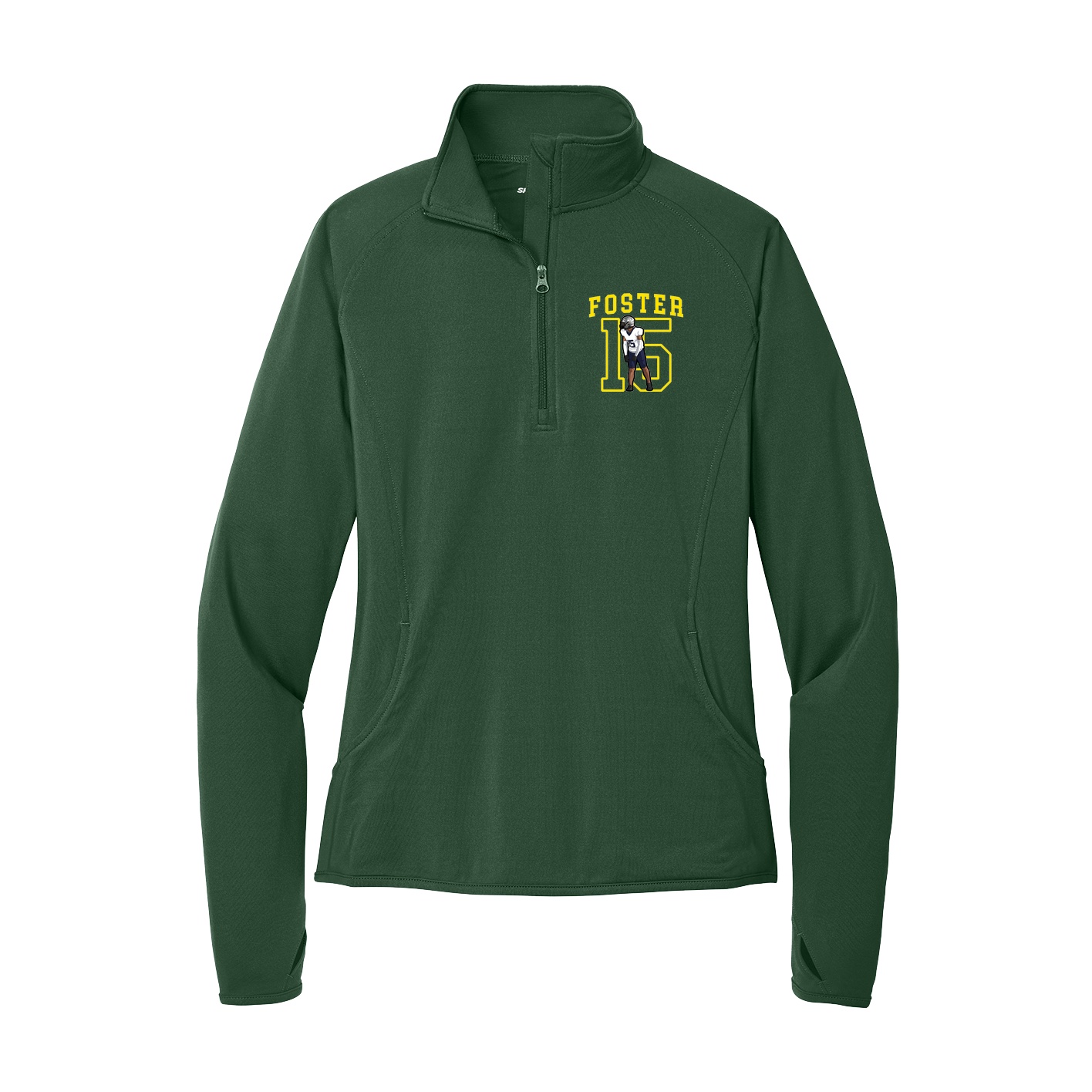 Women's Q-Zip Pullover — Shirsey in Green