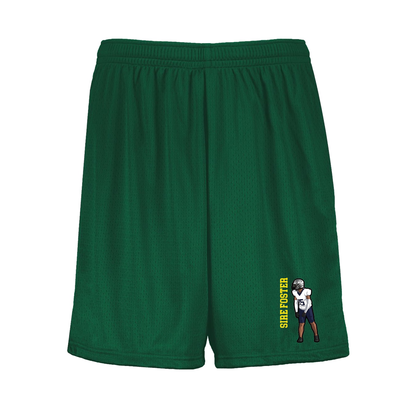 Shorts — Name Vertical in Green