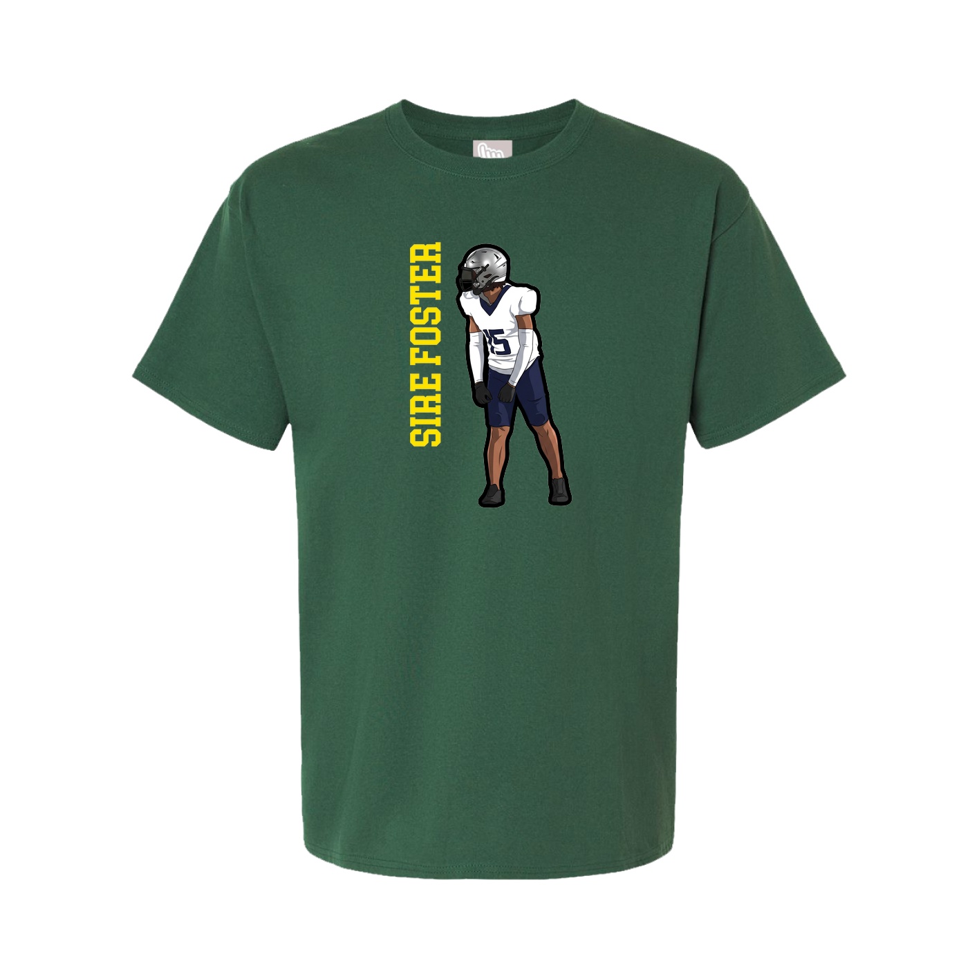 Youth Tee — Name Vertical in Green