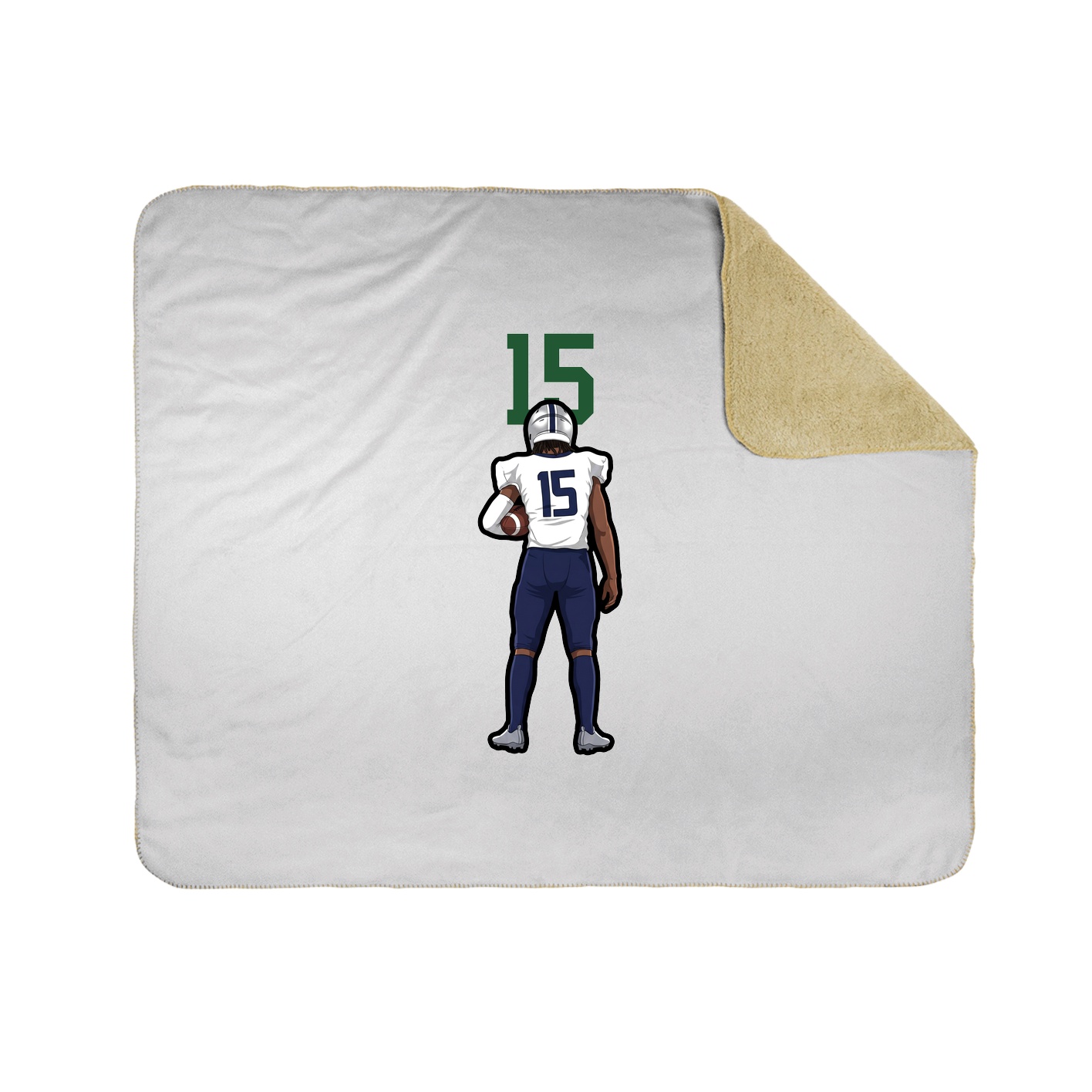 Throw Blanket — Number Top in White